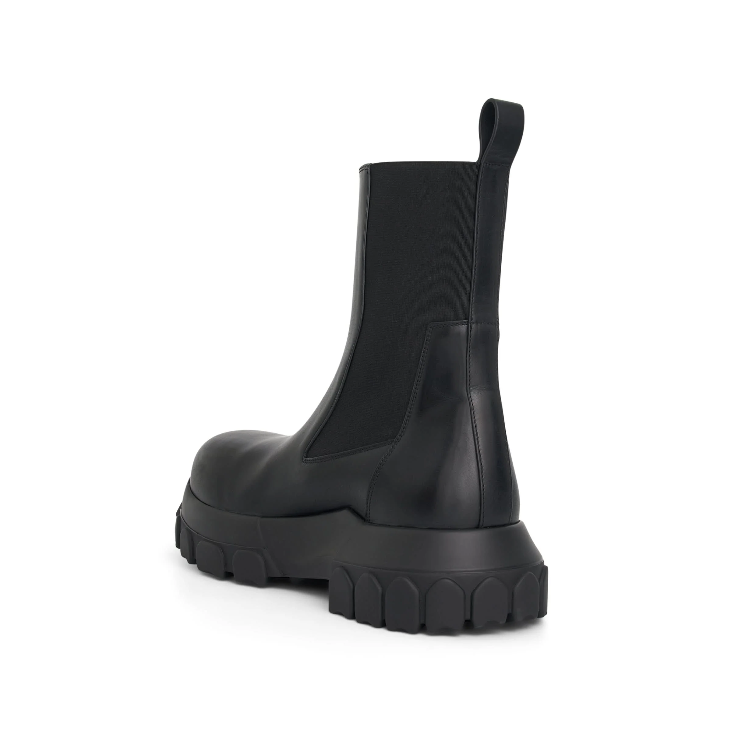 Washed Calf Beatle Bozo Tractor Boots in Black - Image 3