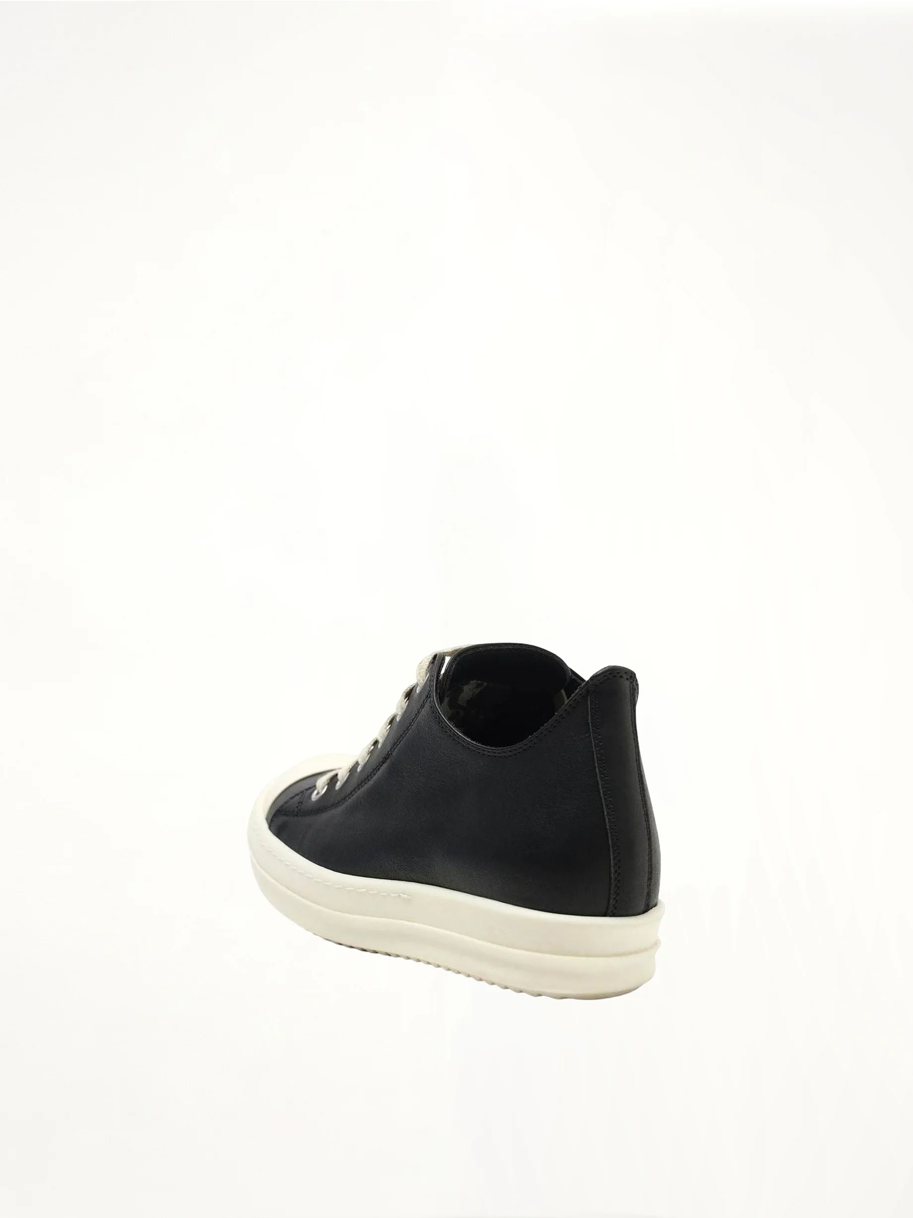 Washed Calf Low Sneaks in Black/Milk - Image 3