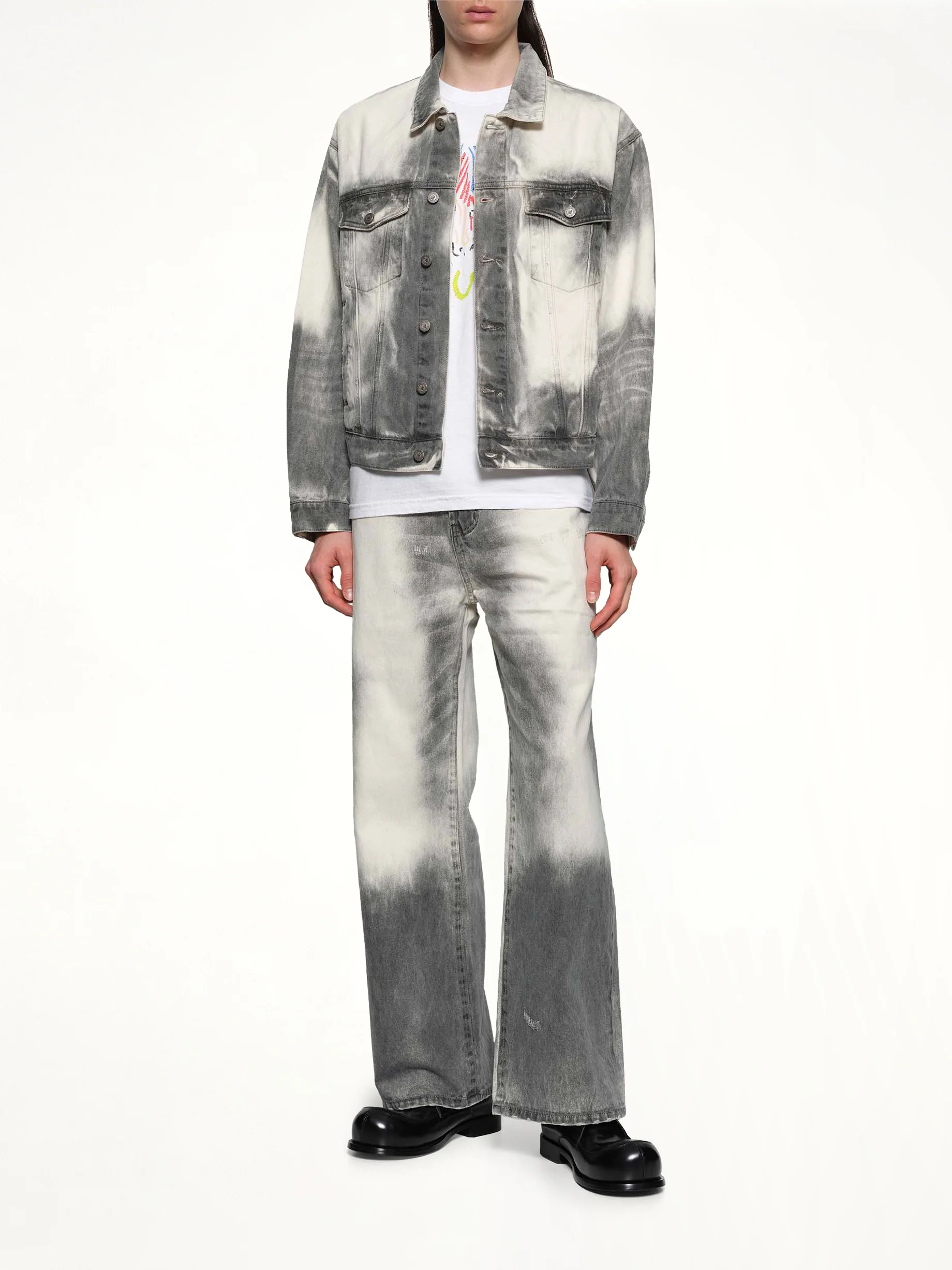 Washed Doves Denim Jacket in White - Image 4