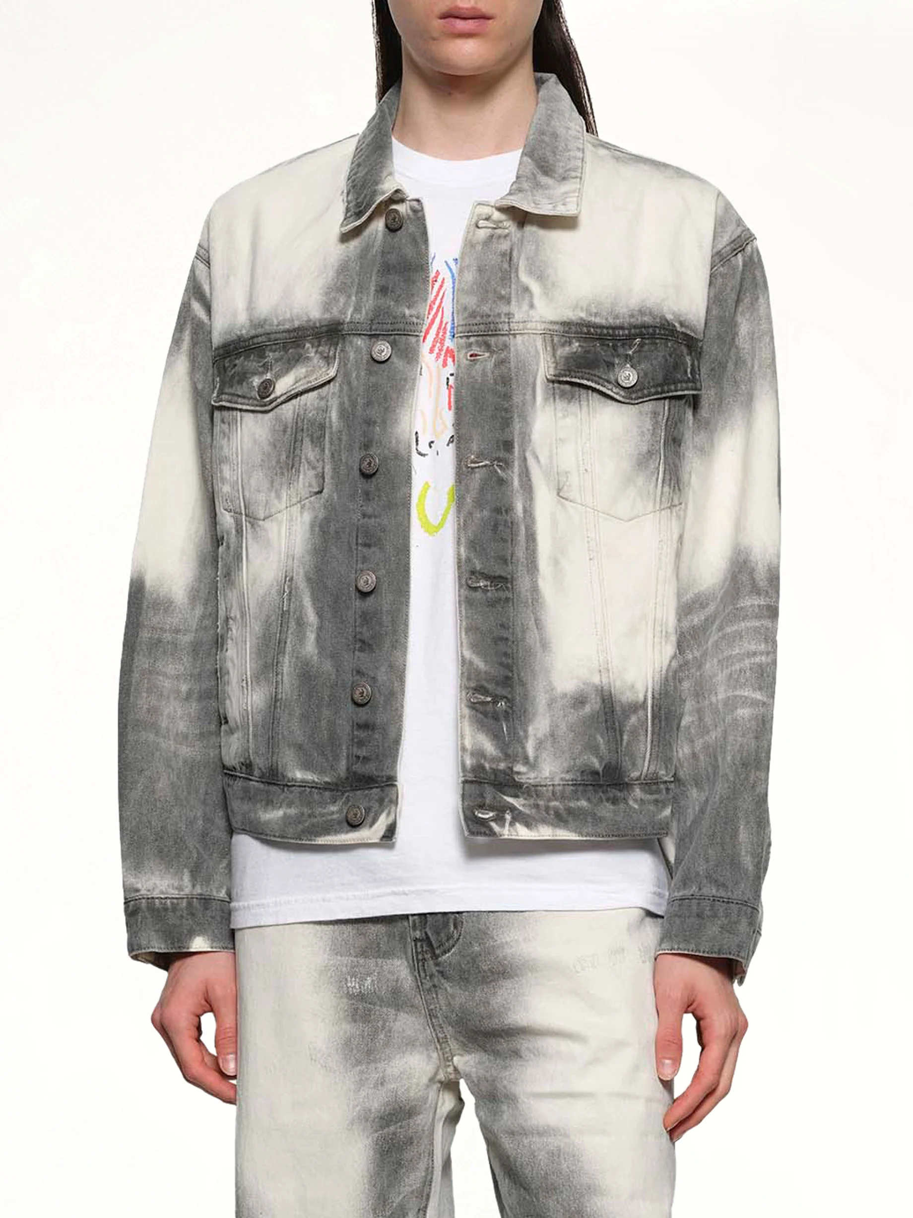Washed Doves Denim Jacket in White - Image 7