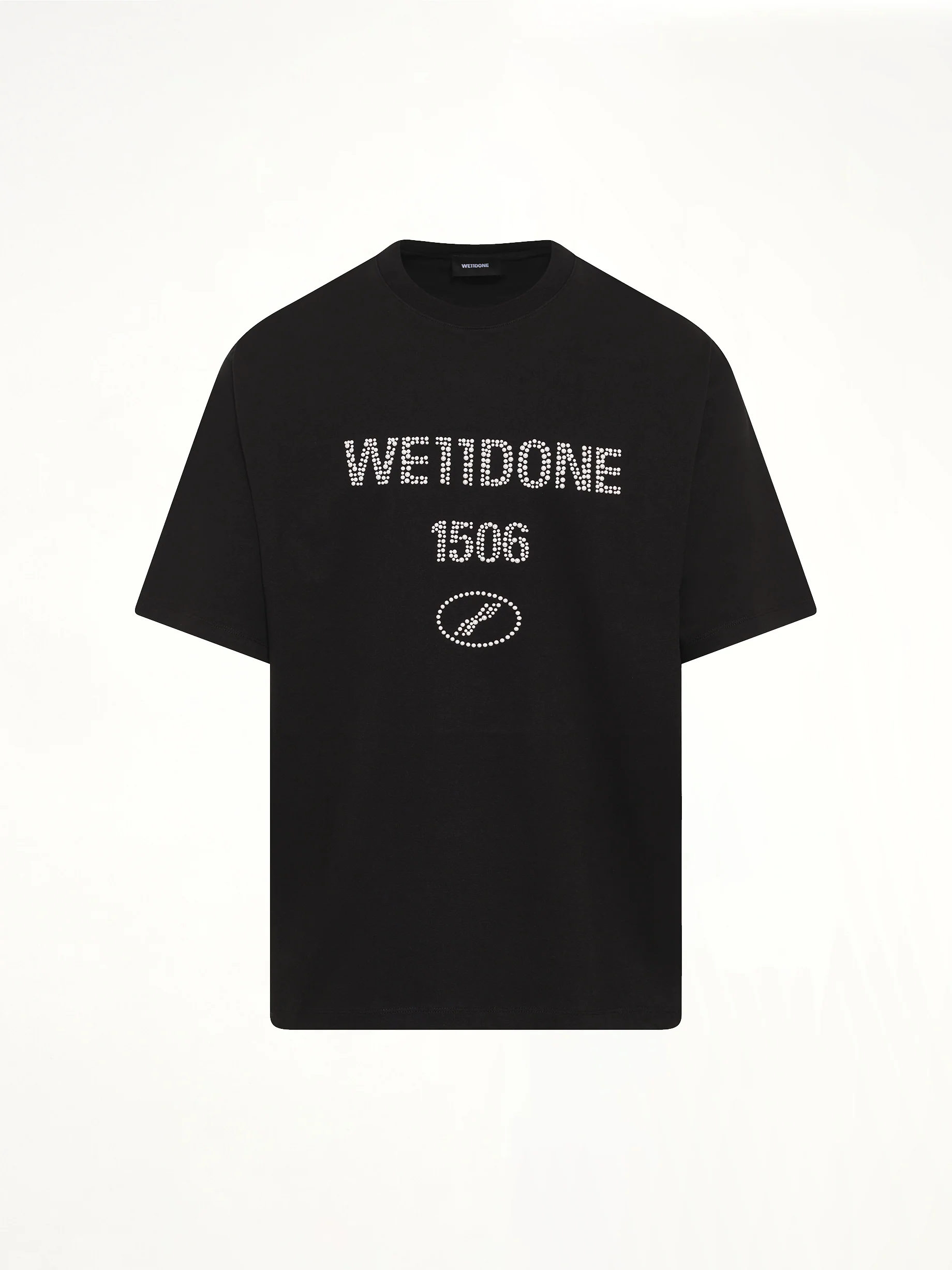 Washed Pearly Collegiate T-Shirt in Black - Image 2