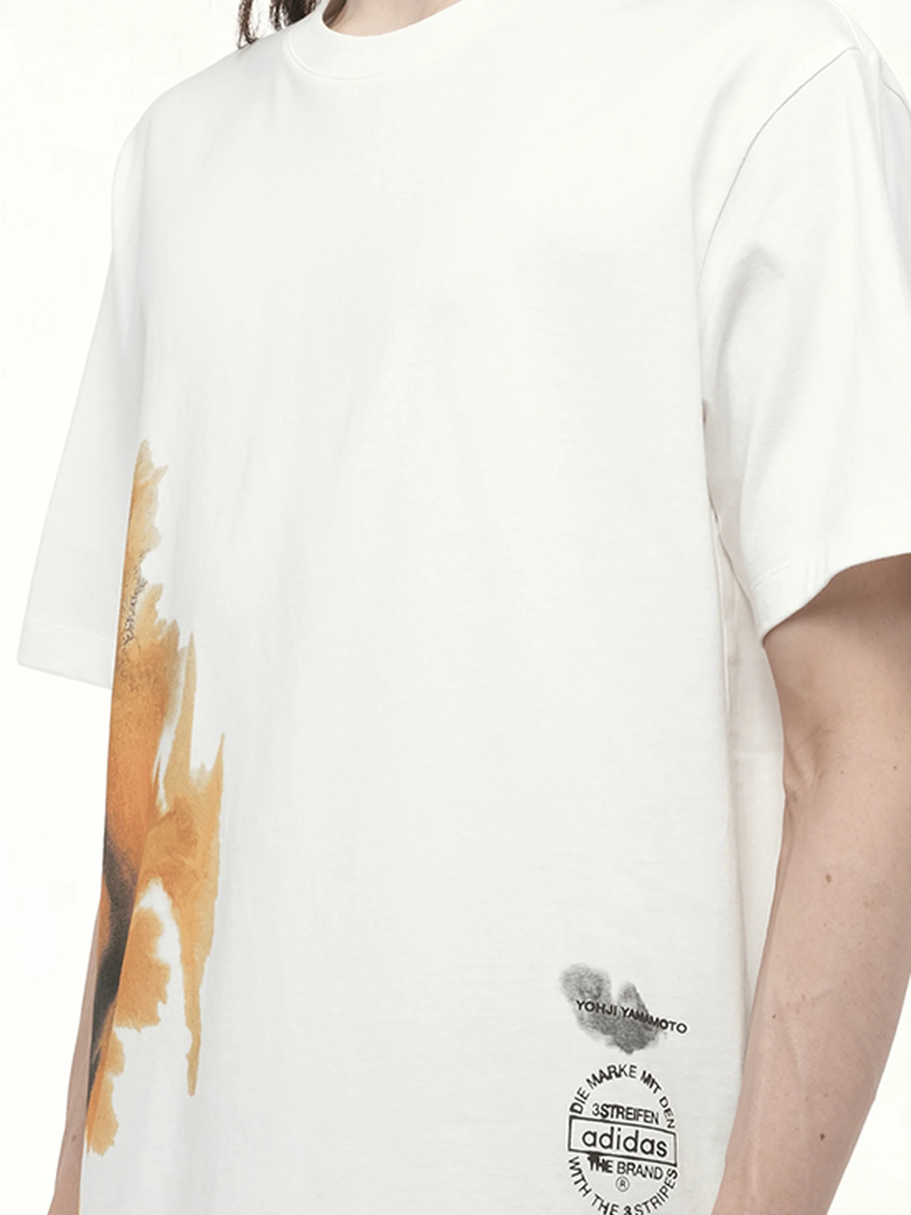 Watercolours Short Sleeve T-Shirt in White - Image 3
