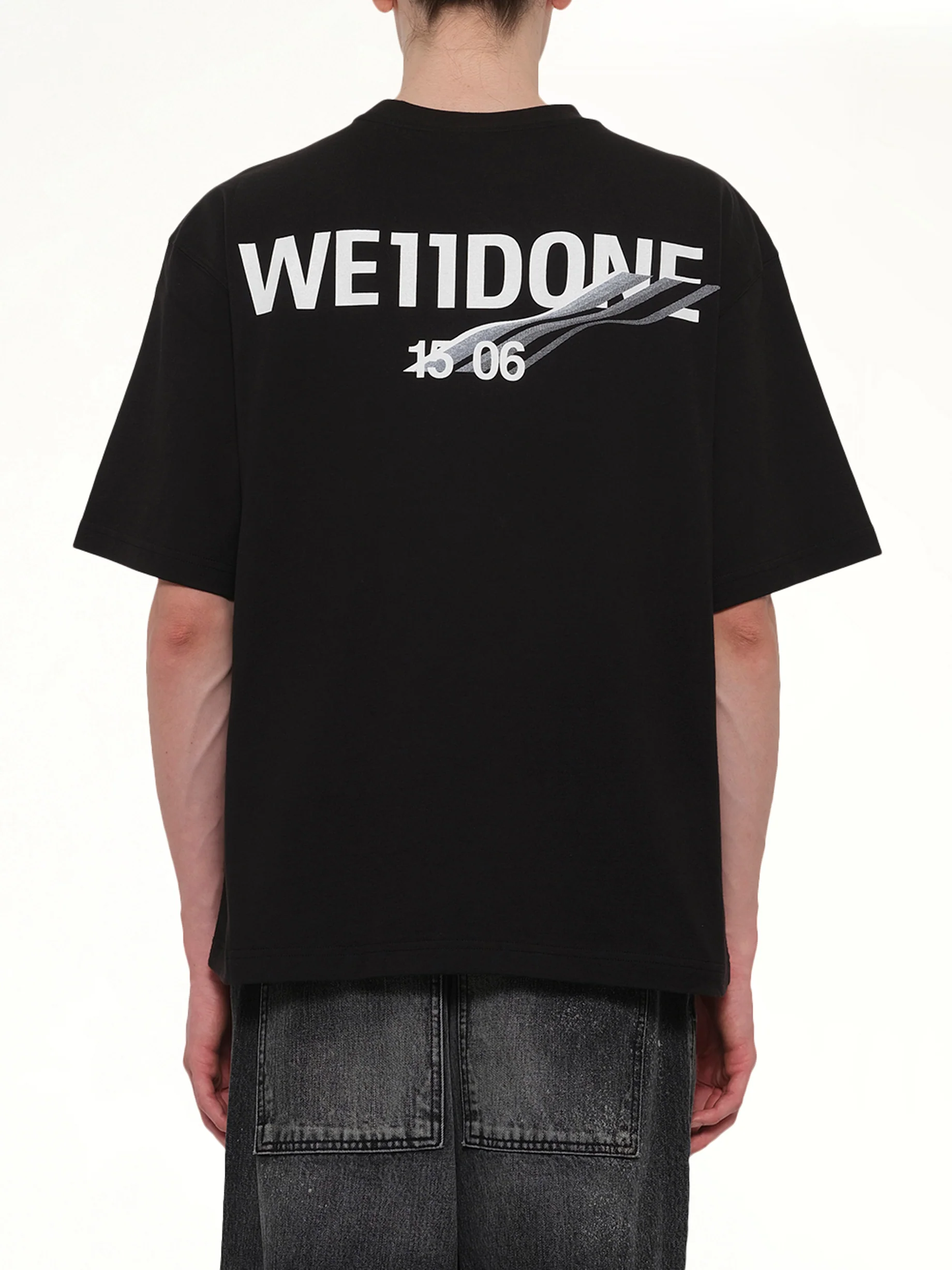 Wave Logo Short Sleeve T-Shirt in Black - Image 6