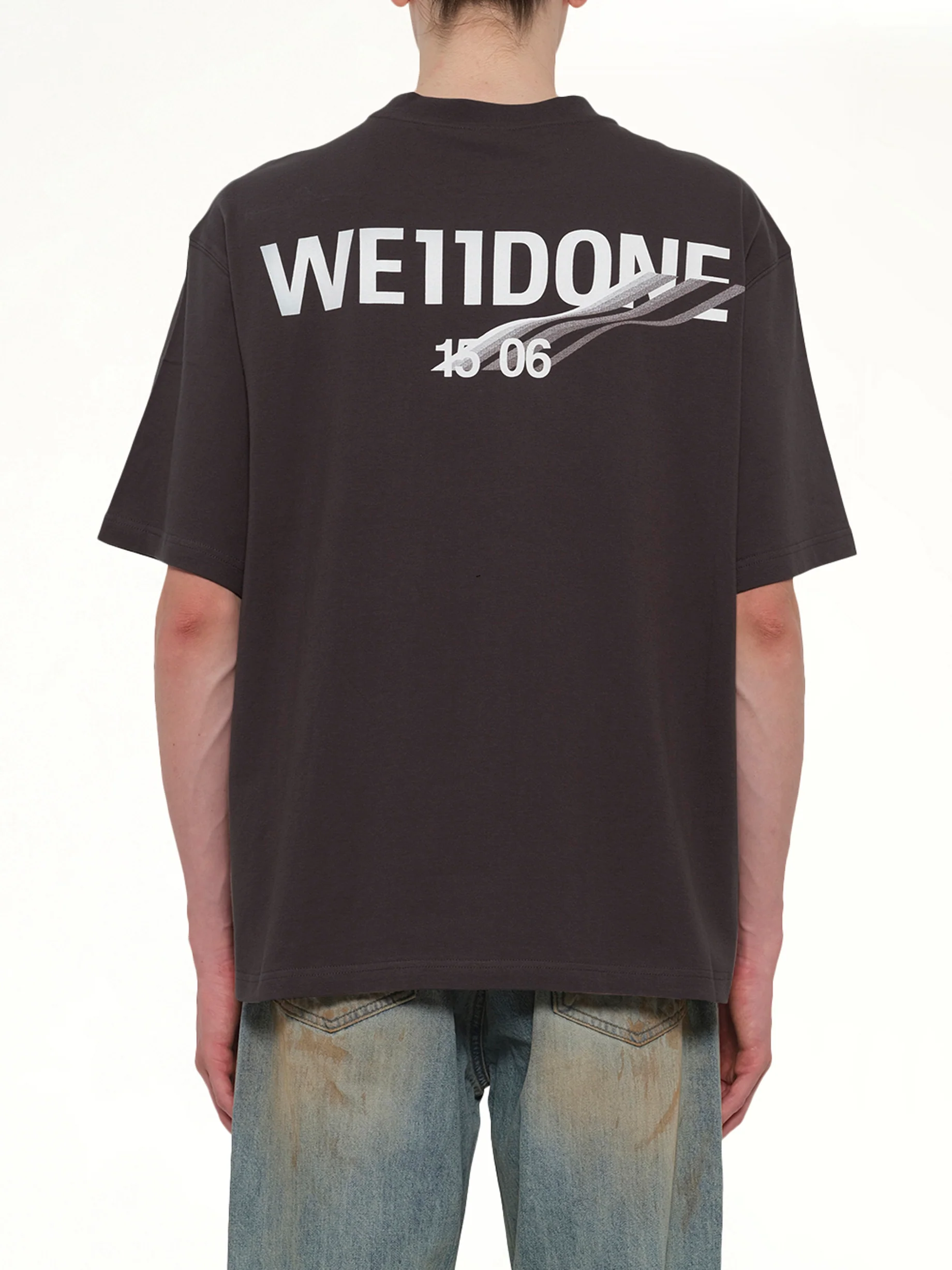 Wave Logo Short Sleeve T-Shirt in Charcoal - Image 5