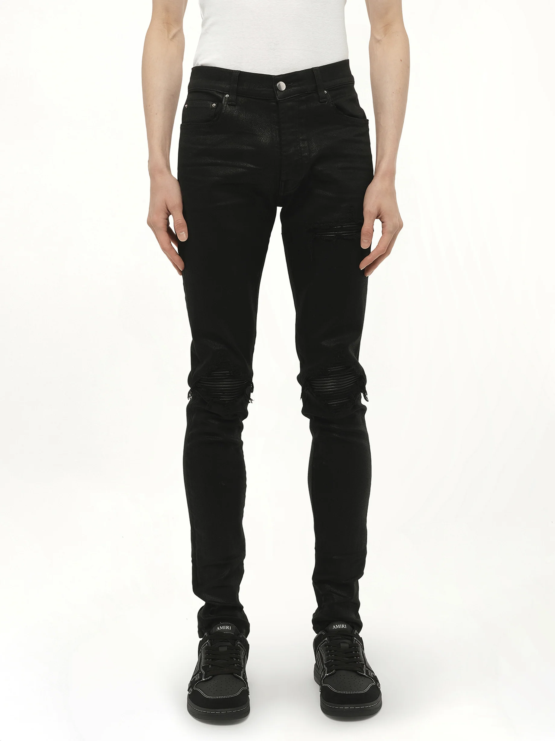 Waxed MX1 Jeans in Black Wax