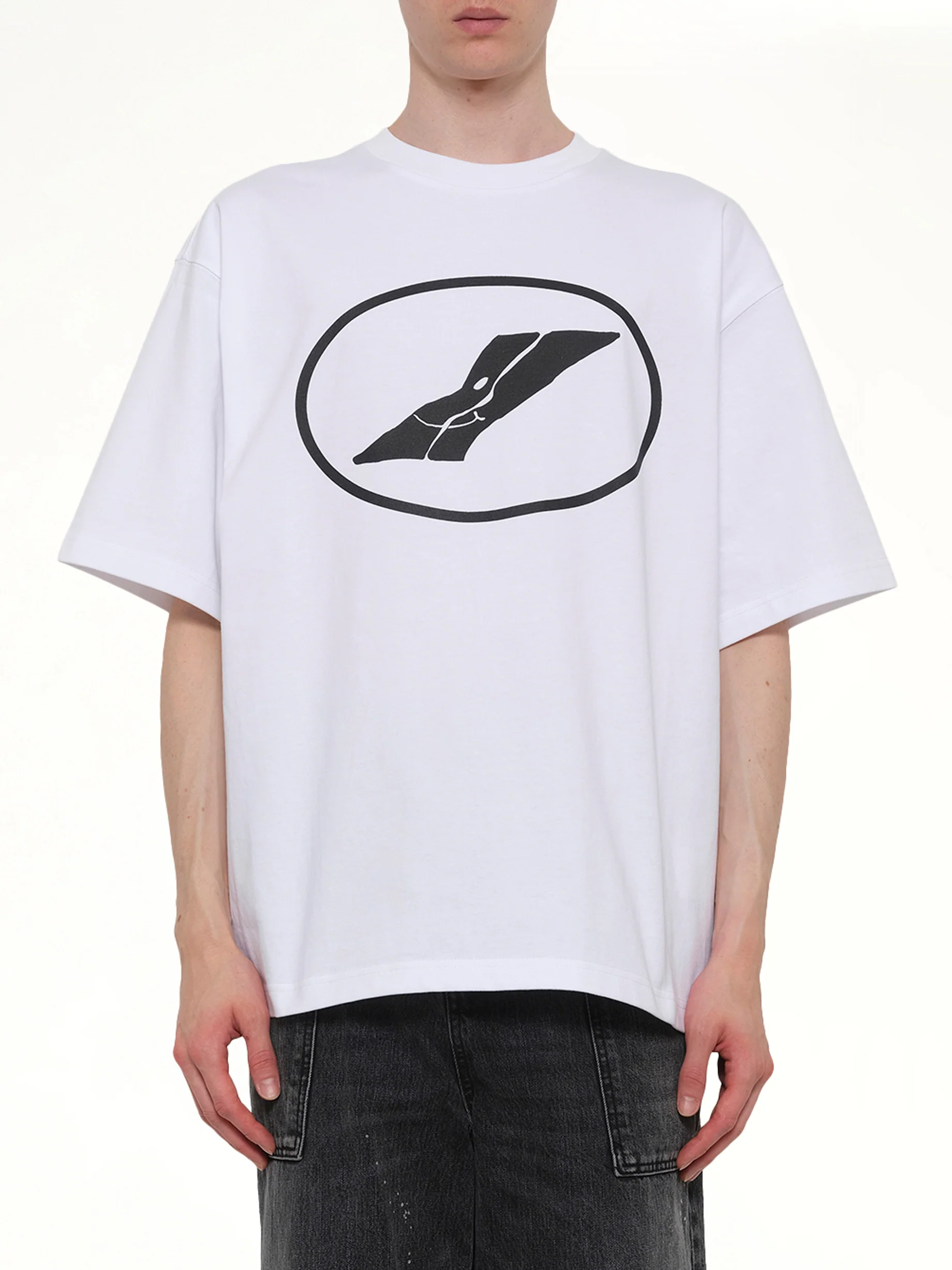 We11done Print T-Shirt in White