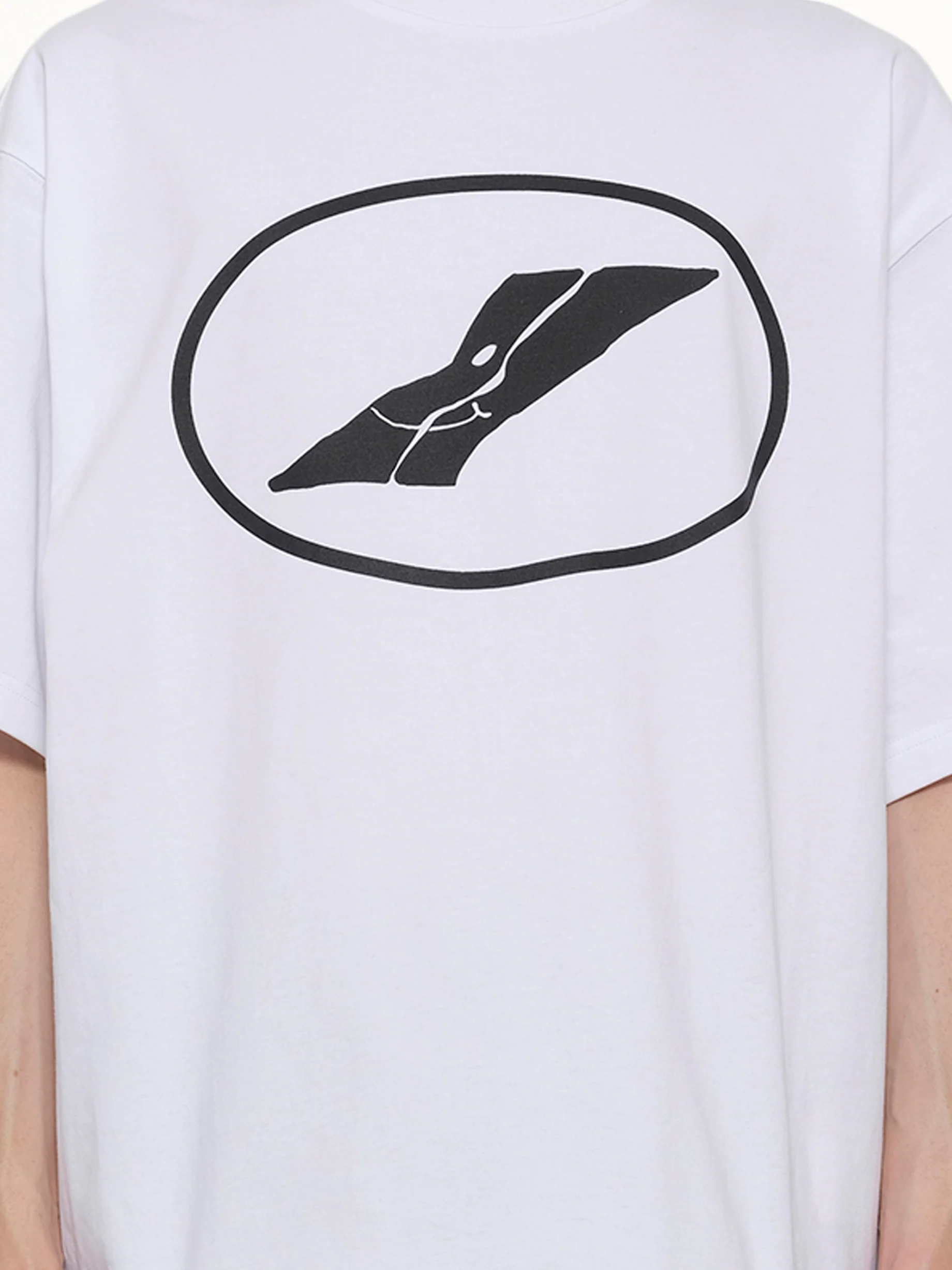 We11done Print T-Shirt in White - Image 6