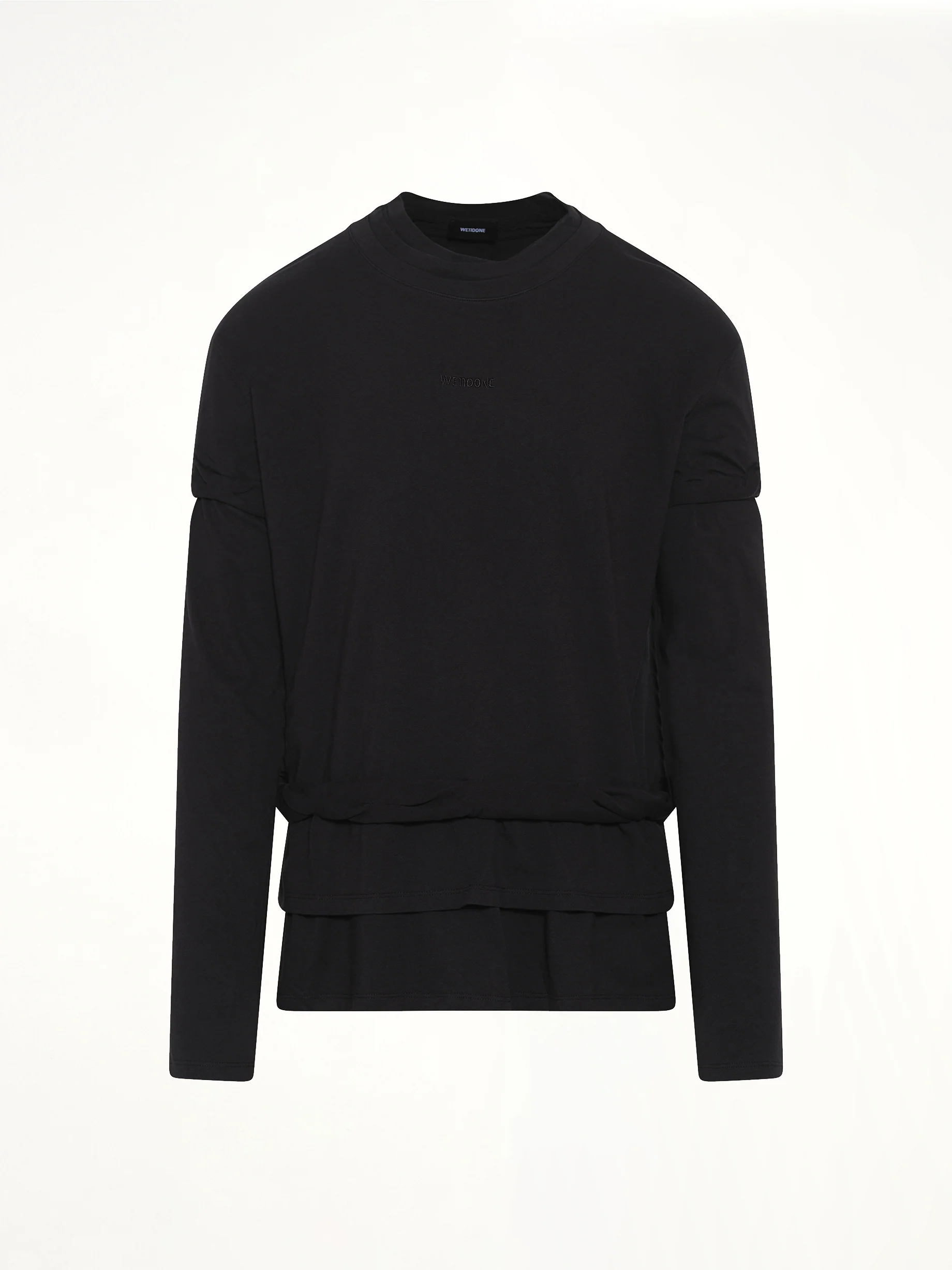 We11Done Triple-Layered T-Shirt in Black - Image 2