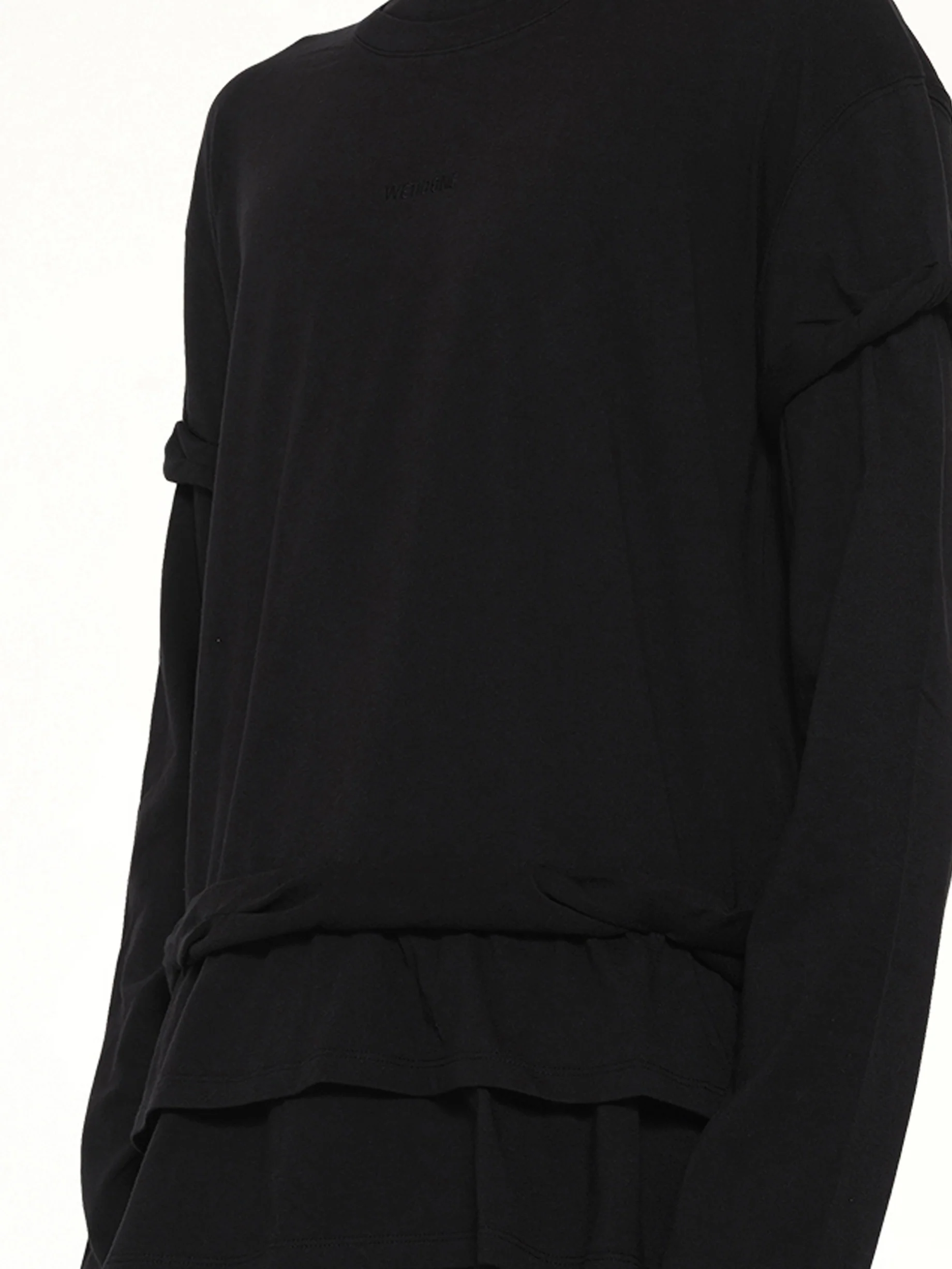 We11Done Triple-Layered T-Shirt in Black - Image 6