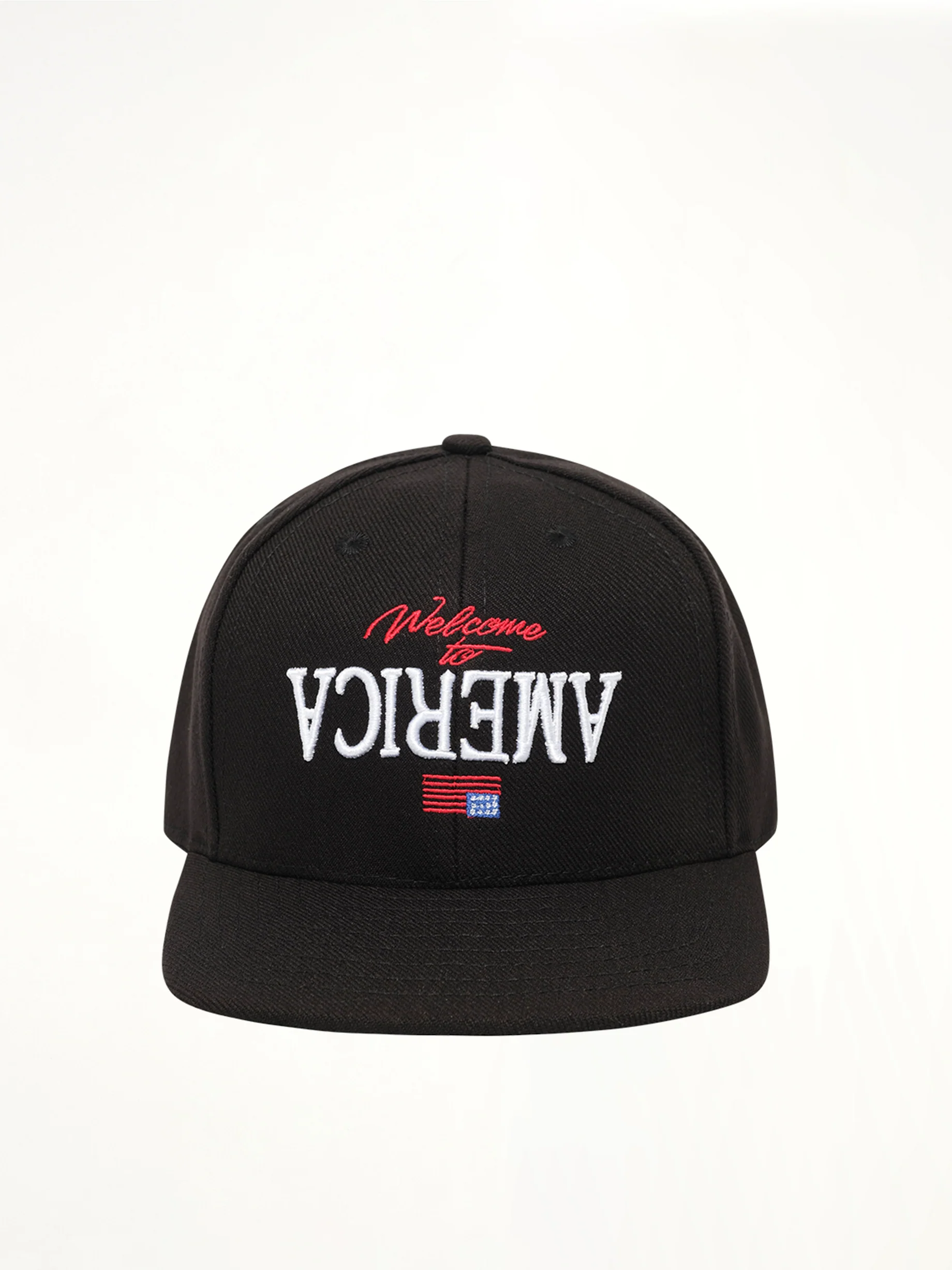 Welcome To America Cap in Black