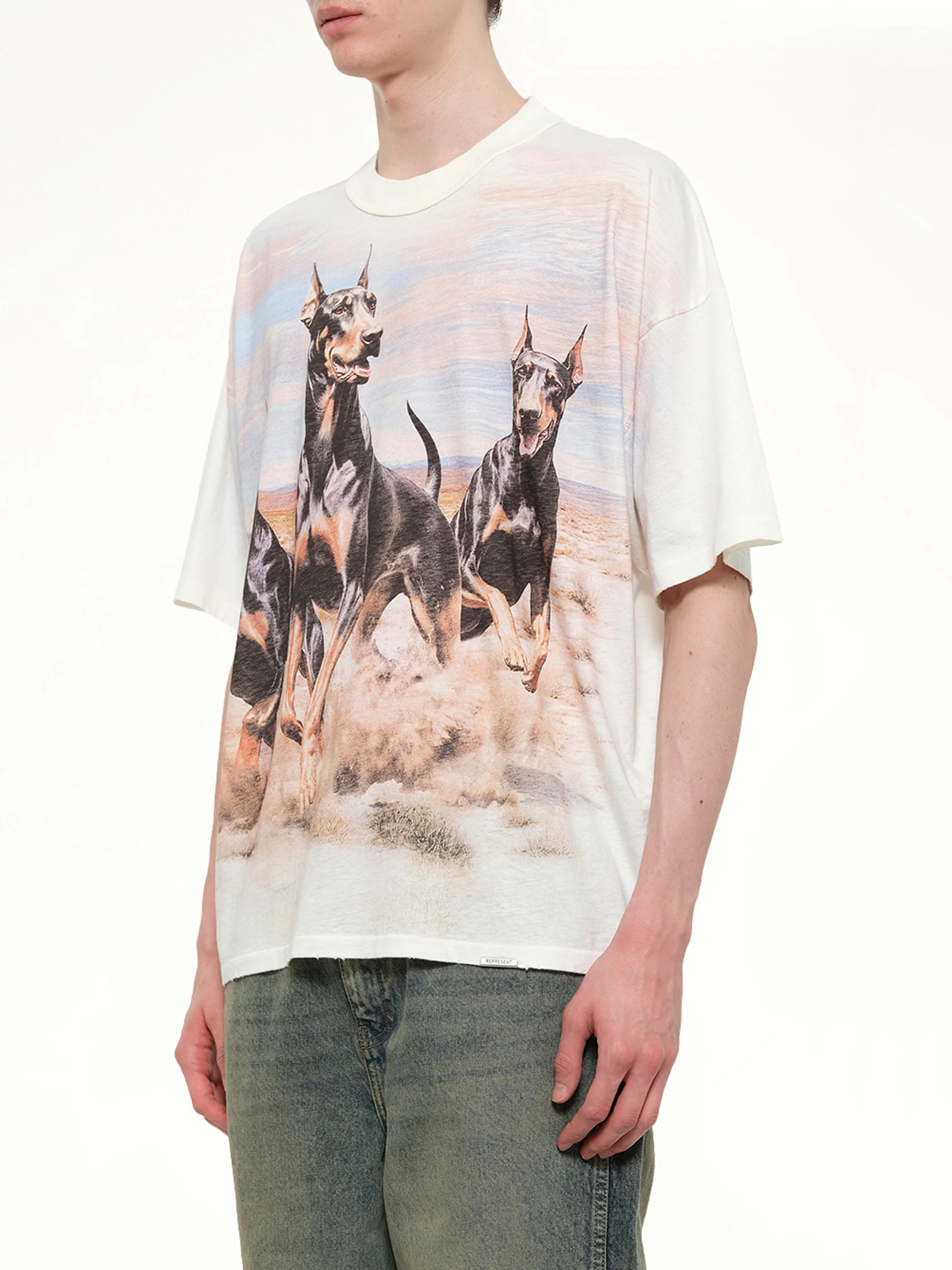 Western Dobermans T-Shirt in Flat White - Image 3