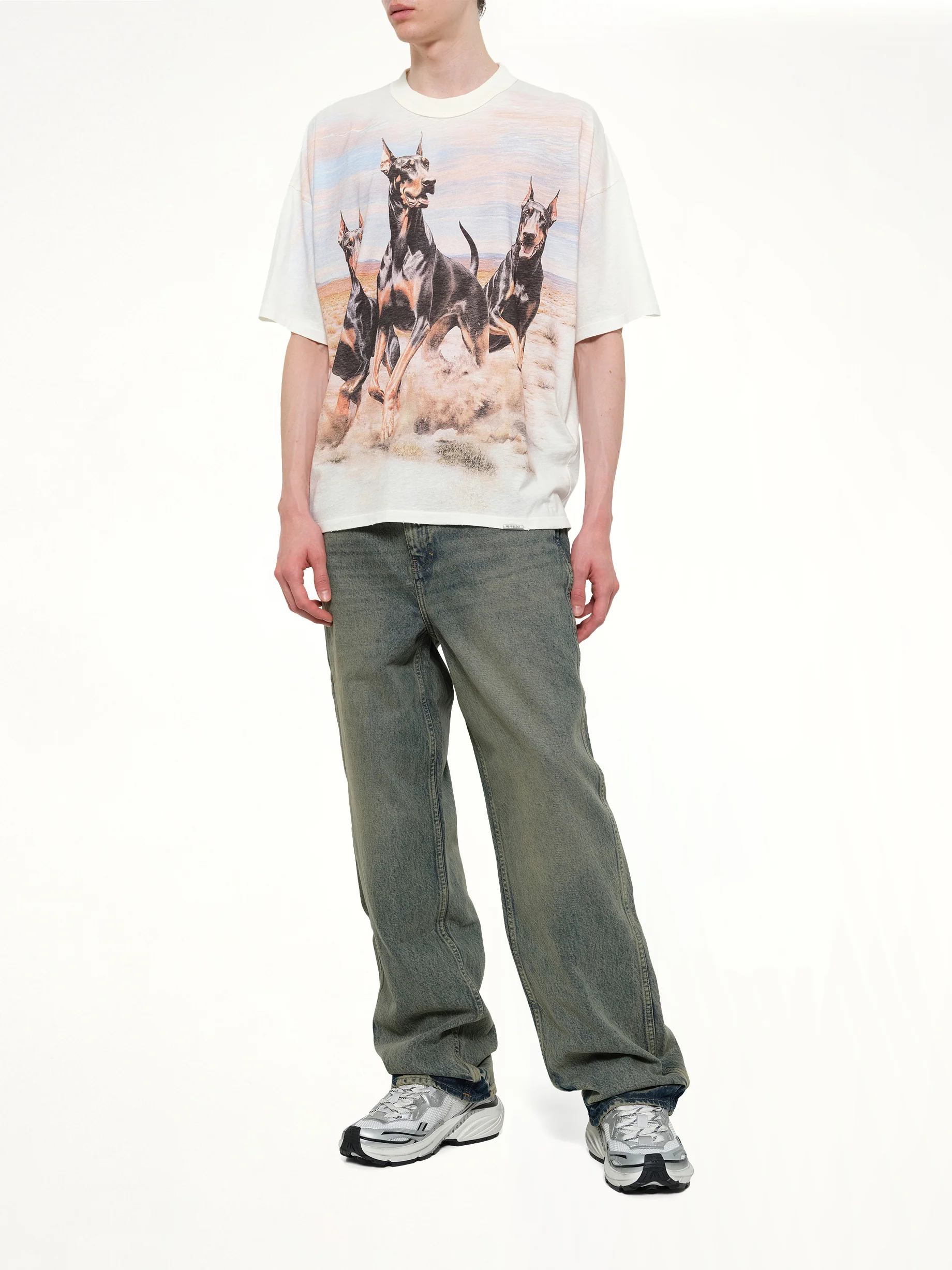 Western Dobermans T-Shirt in Flat White - Image 4