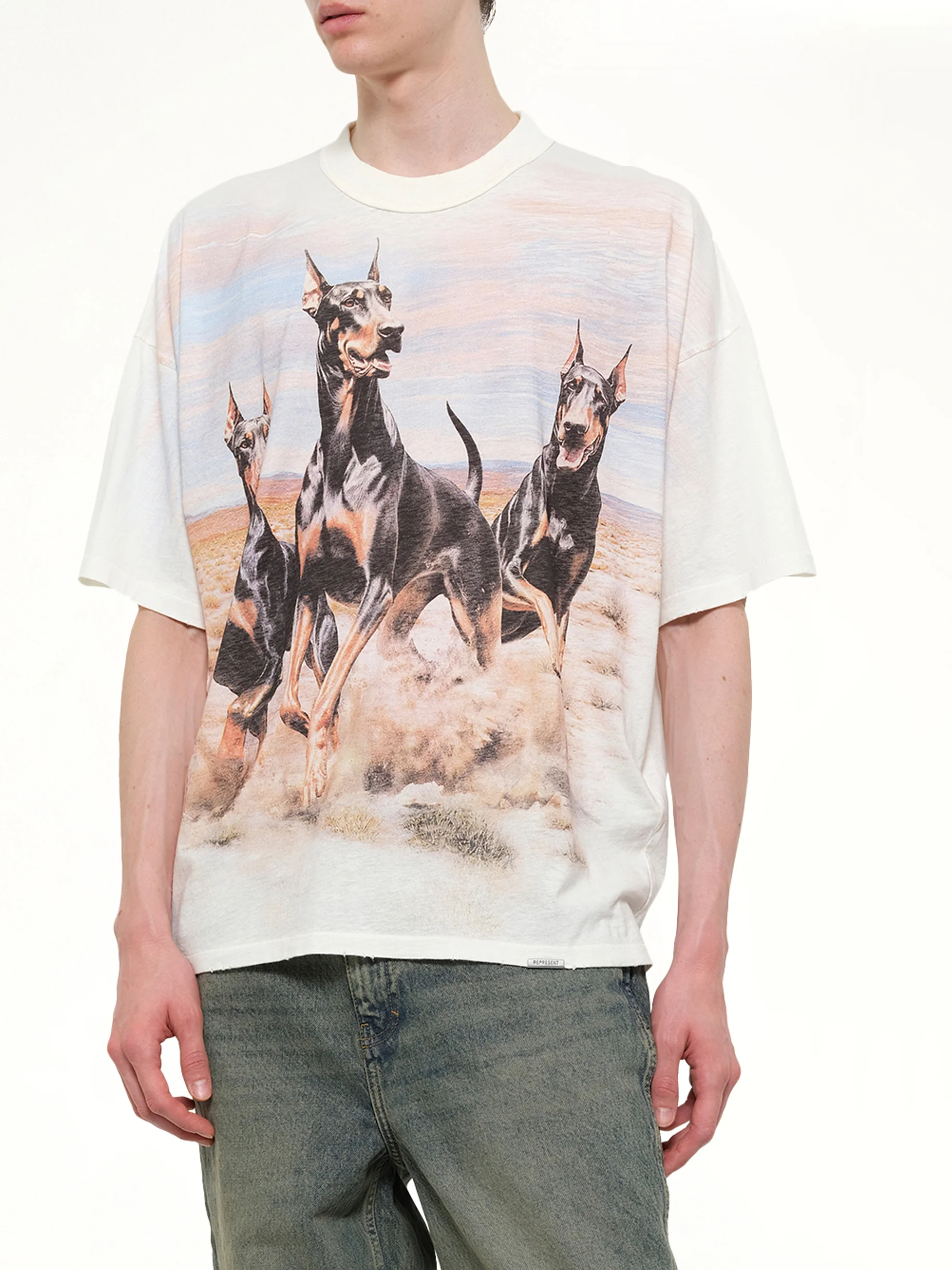 Western Dobermans T-Shirt in Flat White - Image 6