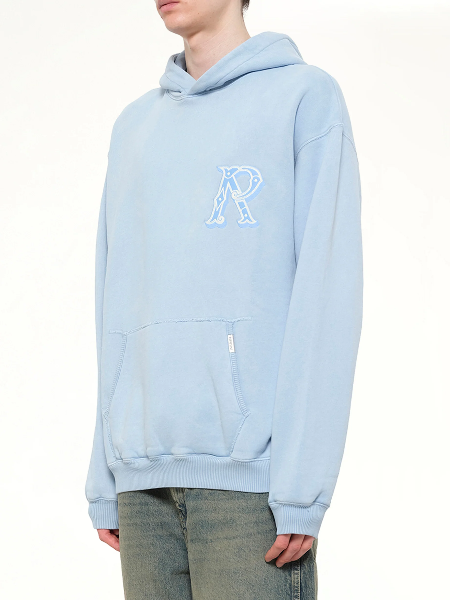 Western Initial Hoodie in Mountain Bluebird - Image 3