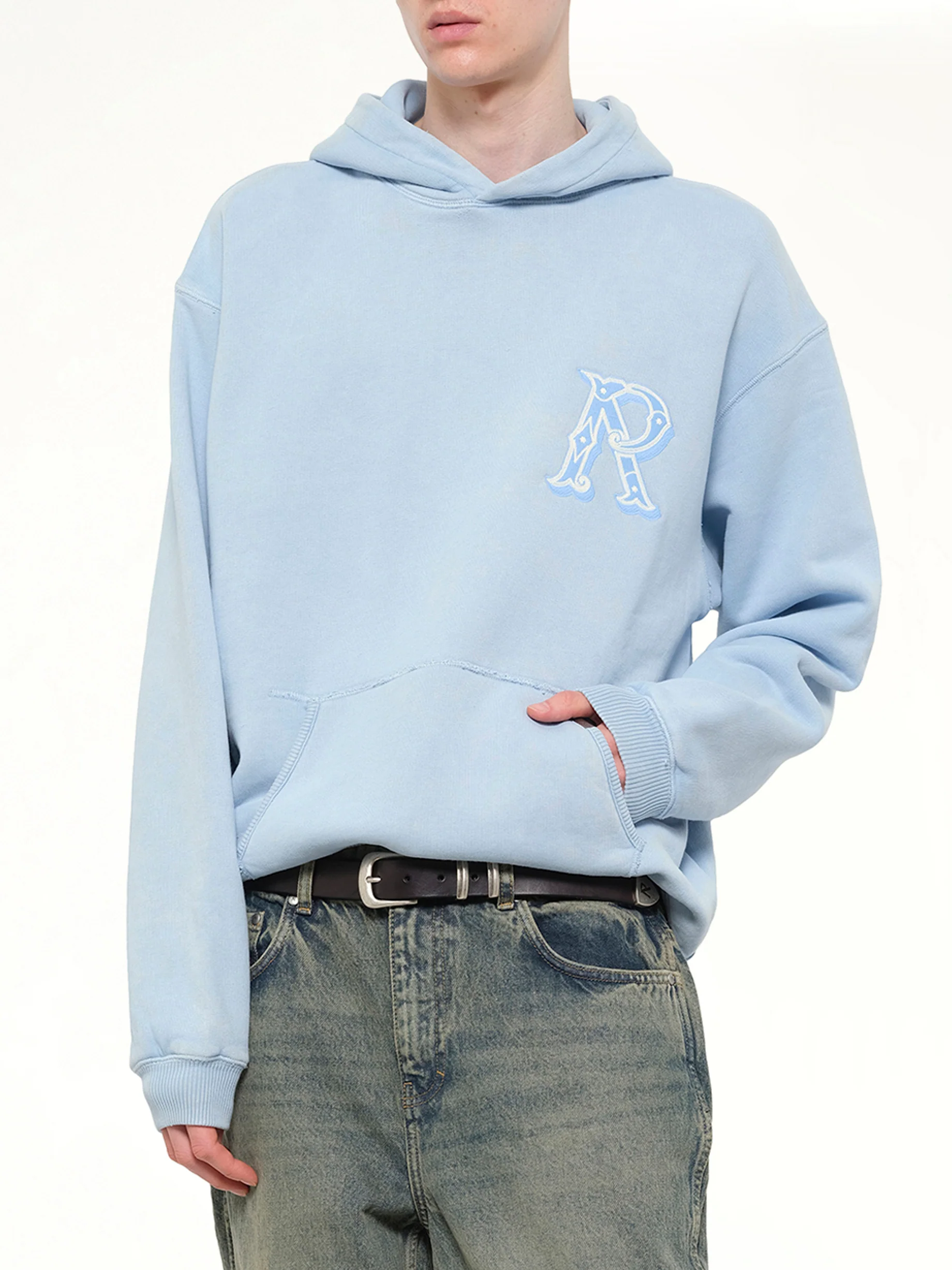 Western Initial Hoodie in Mountain Bluebird - Image 6