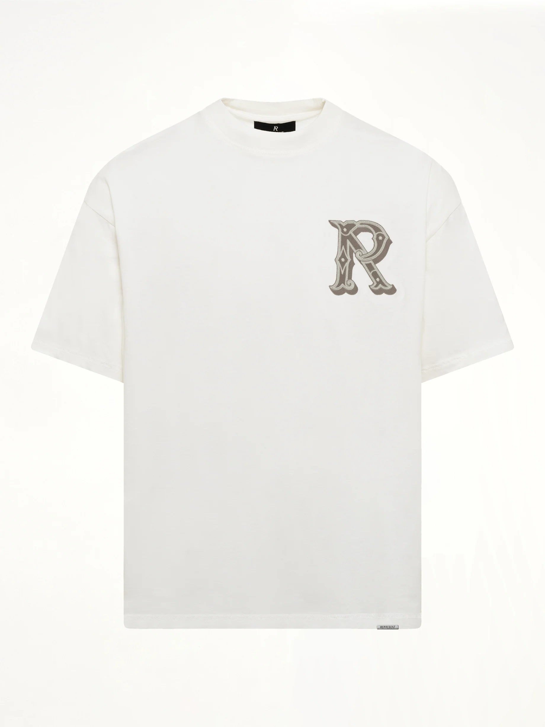 Western Initial T-Shirt in Flat White - Image 2