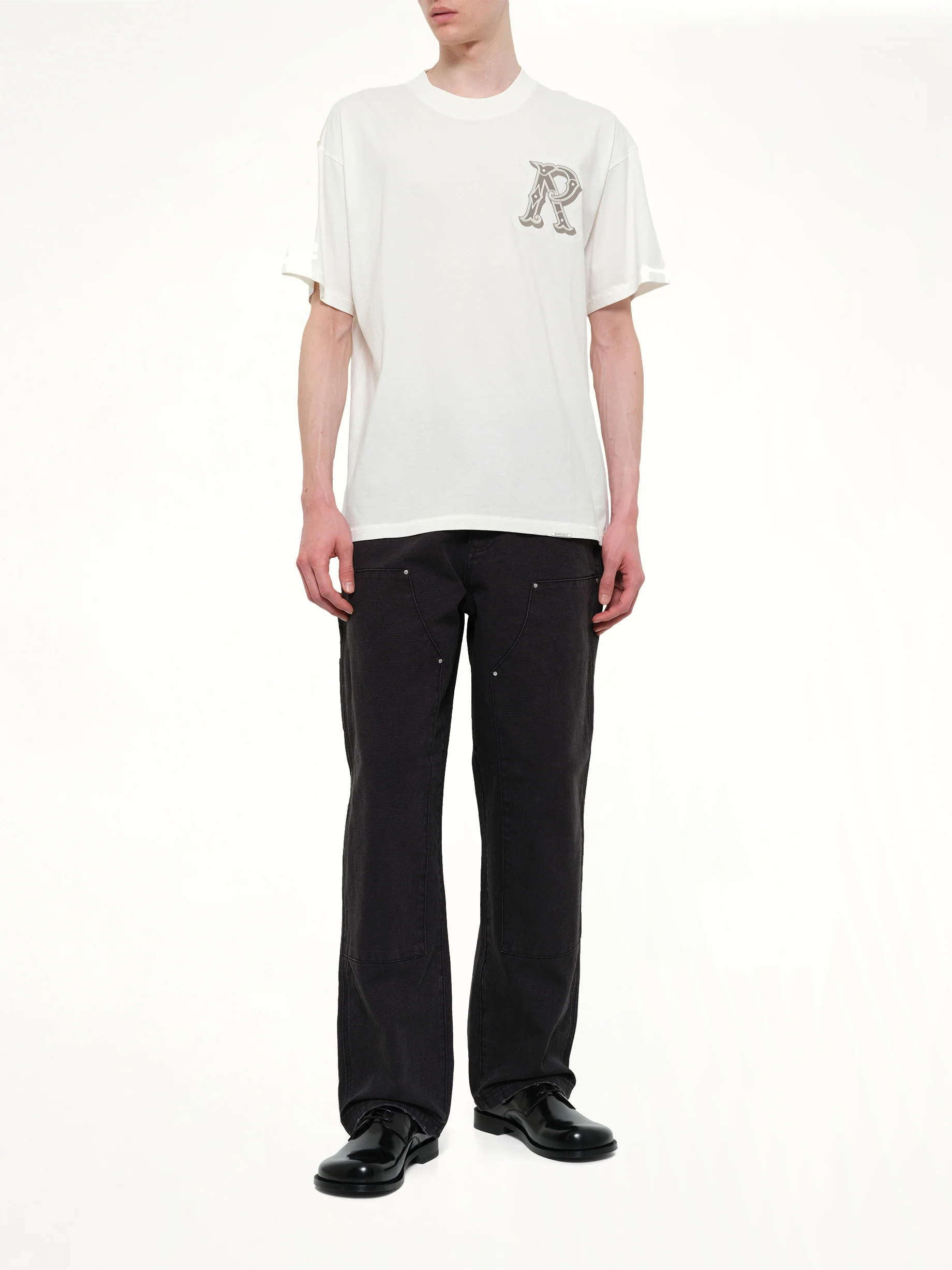 Western Initial T-Shirt in Flat White - Image 4
