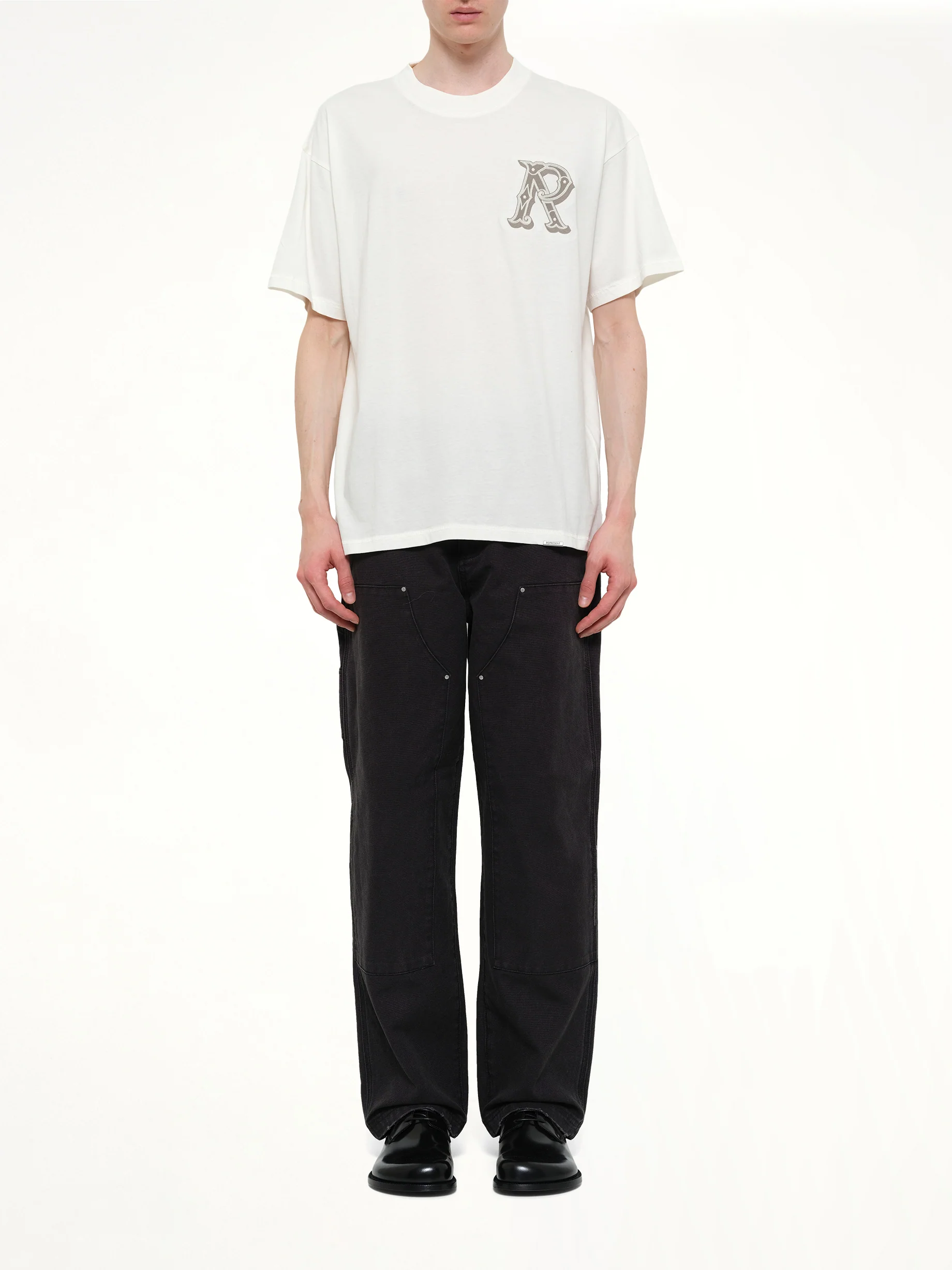 Western Initial T-Shirt in Flat White - Image 7