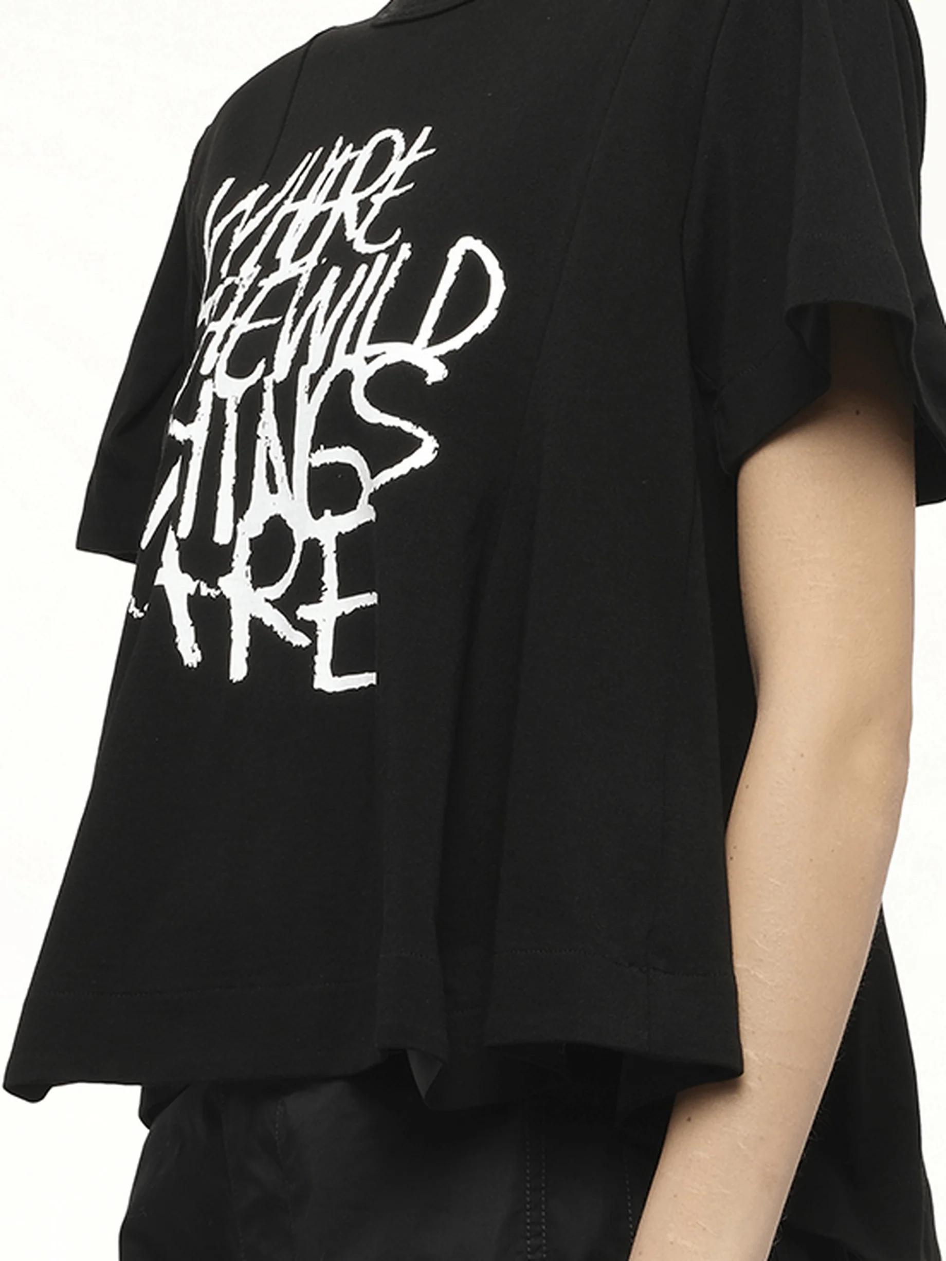 WHERE THE WILD THINGS ARE Cotton Jersey T-Shirt in Black - Image 3