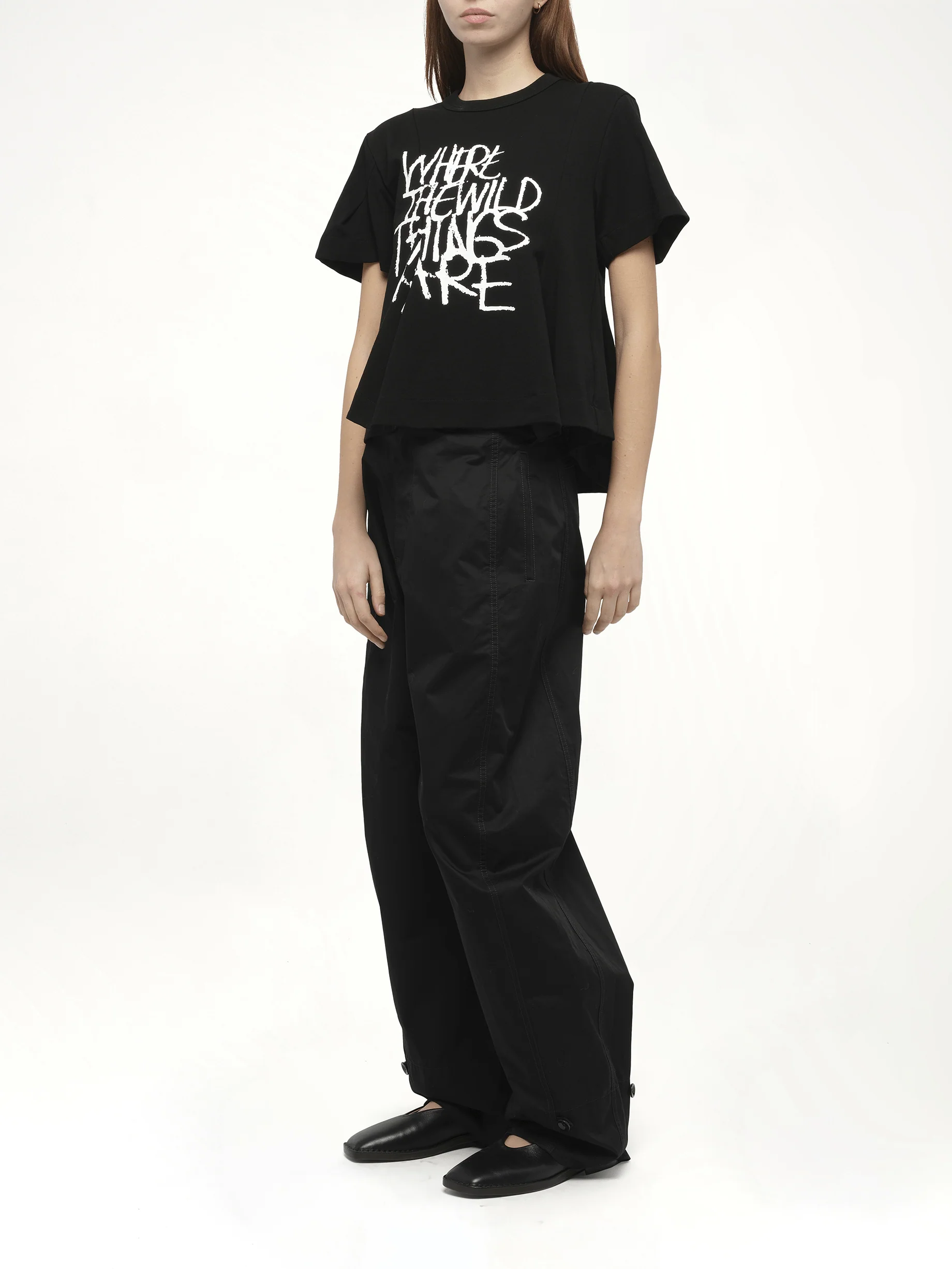 WHERE THE WILD THINGS ARE Cotton Jersey T-Shirt in Black - Image 4