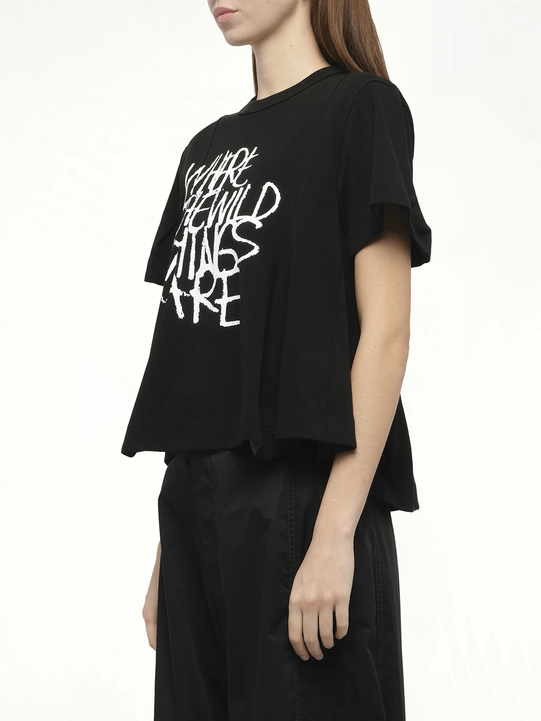 WHERE THE WILD THINGS ARE Cotton Jersey T-Shirt in Black - Image 5