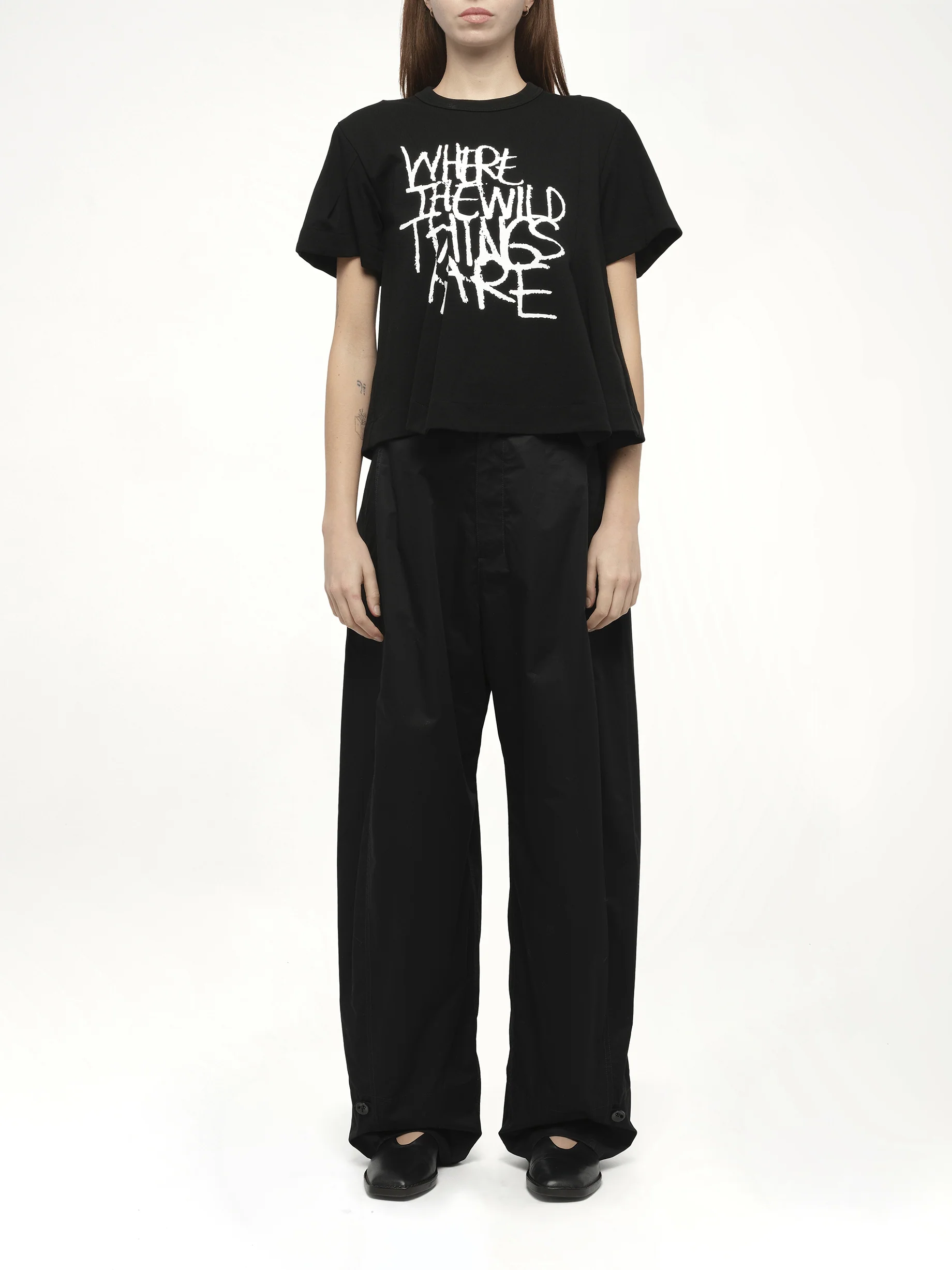 WHERE THE WILD THINGS ARE Cotton Jersey T-Shirt in Black - Image 7