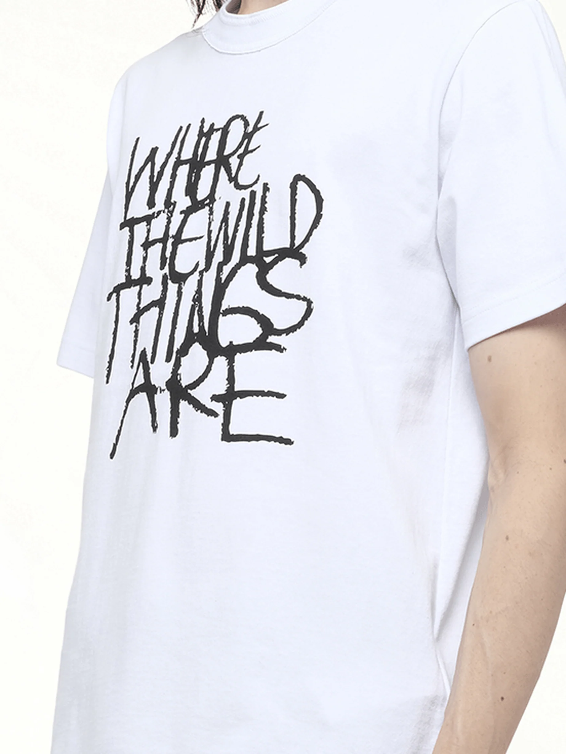 WHERE THE WILD THINGS ARE Logo T-Shirt in White - Image 3