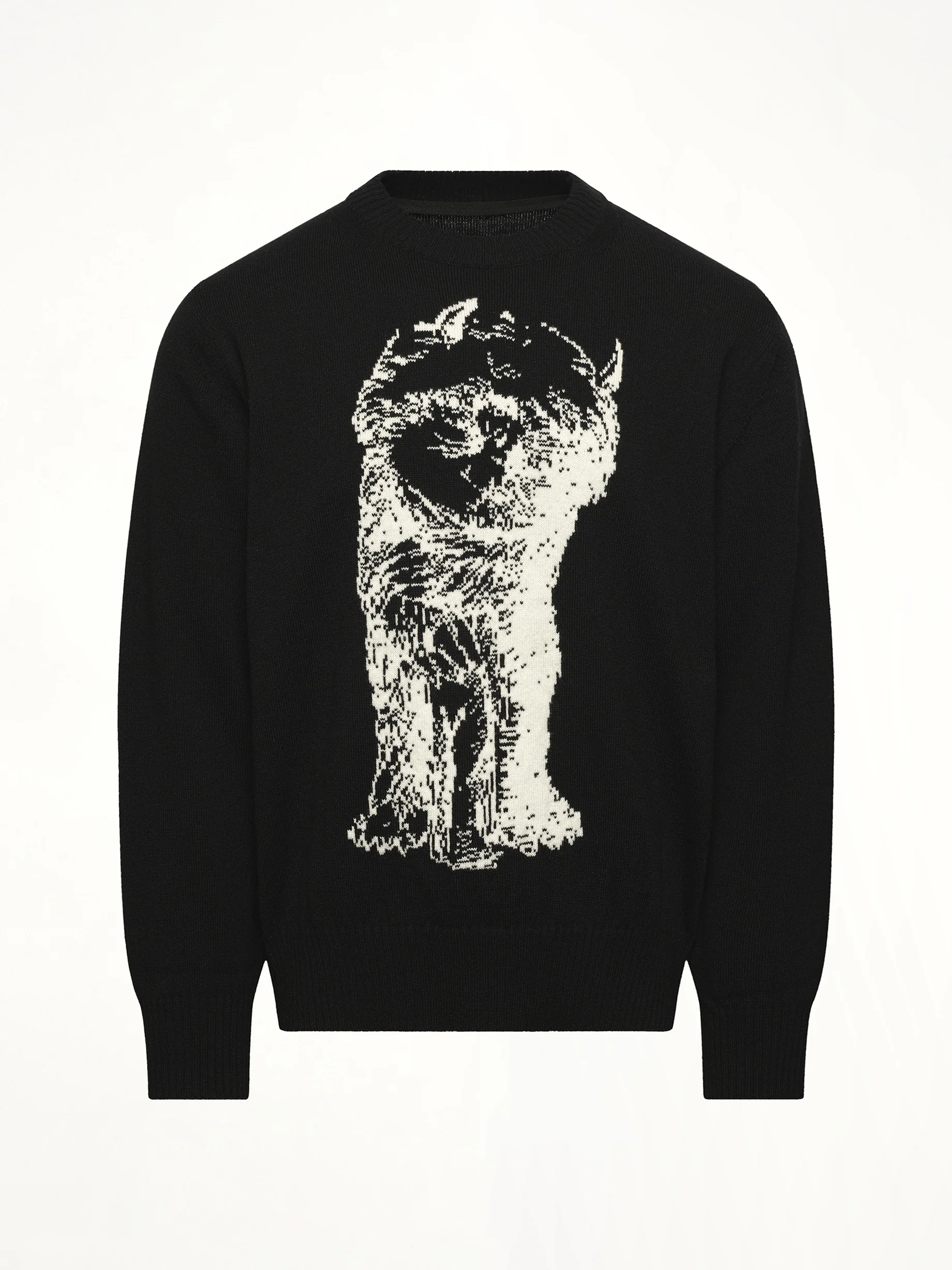 WHERE THE WILD THINGS ARE Wool Knit Pullover in Black - Image 2