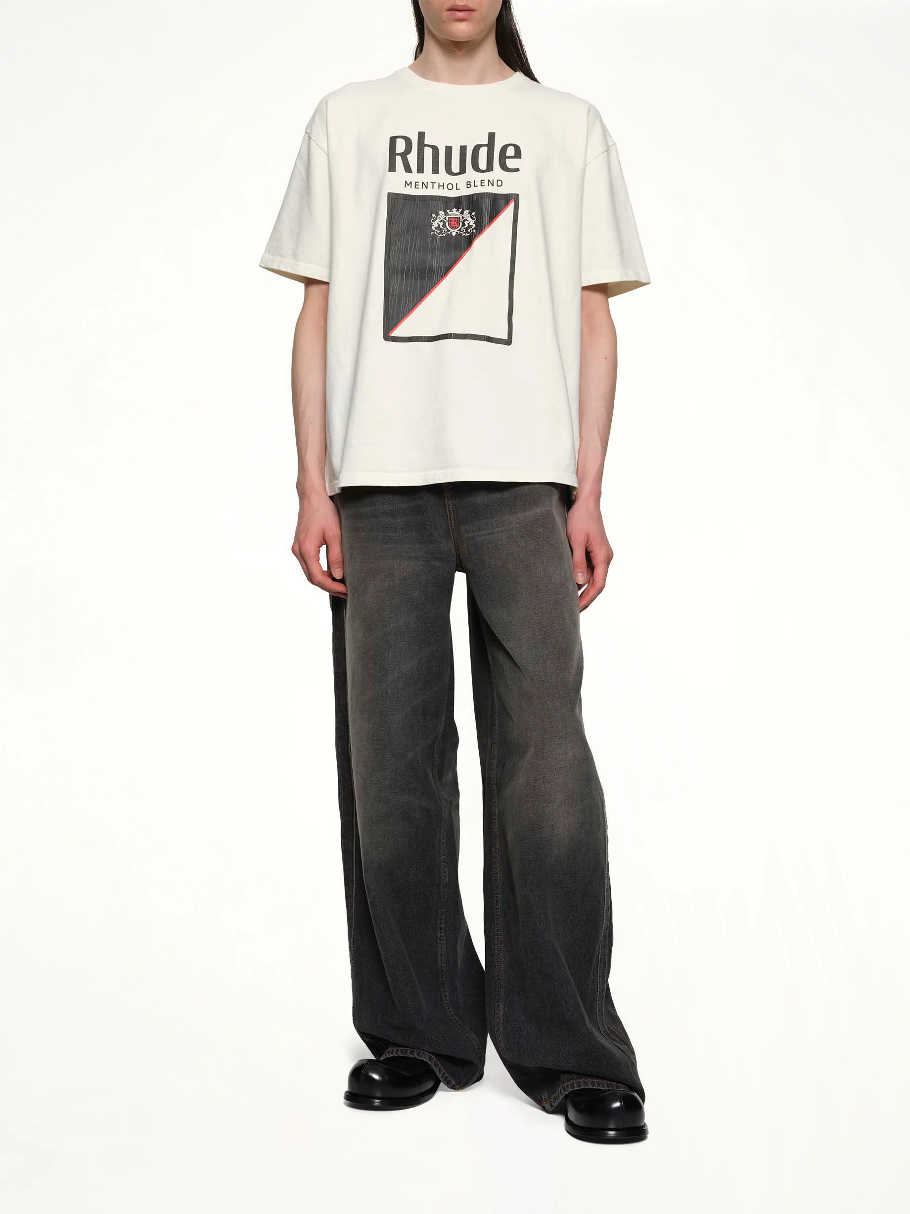 Wide Leg Traxedo Denim in Agoura Black - Image 4