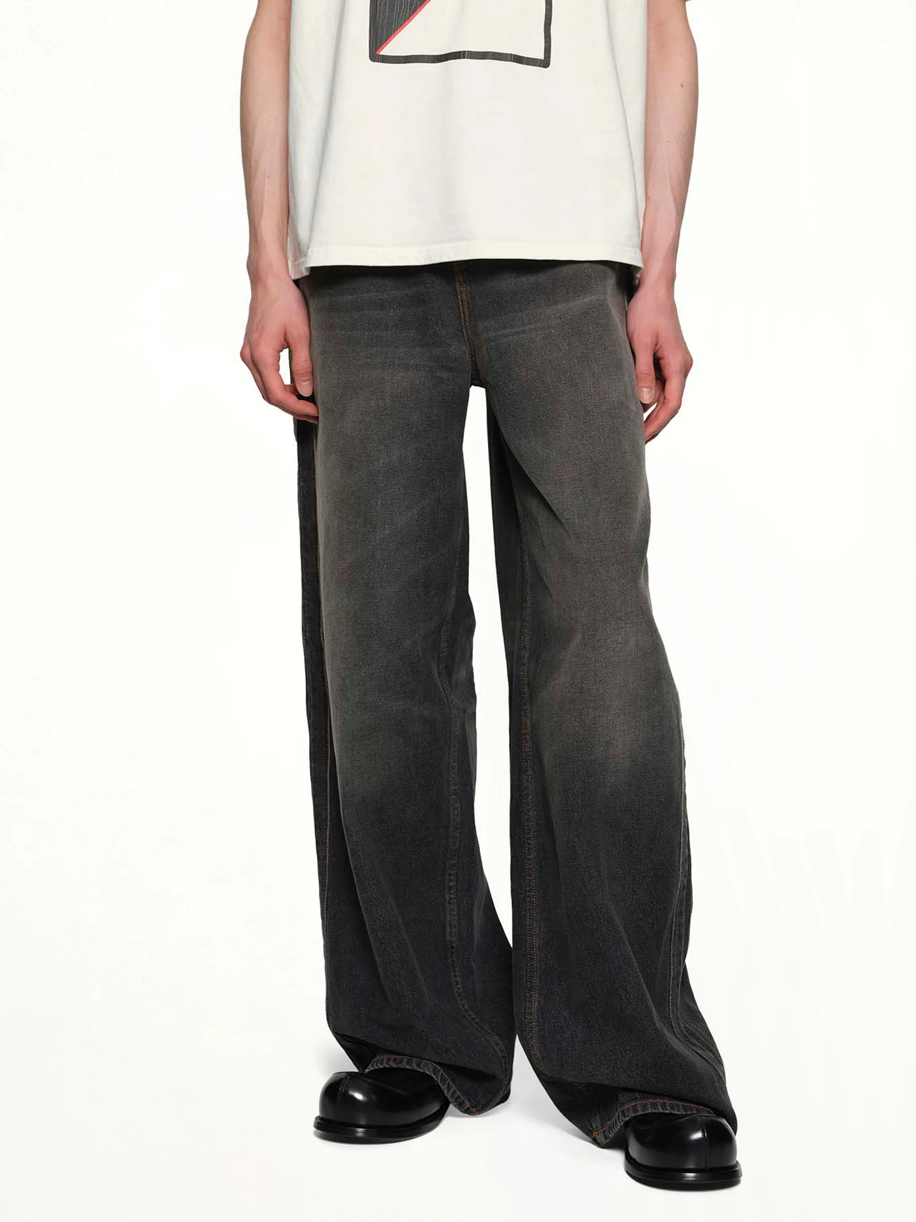 Wide Leg Traxedo Denim in Agoura Black - Image 6