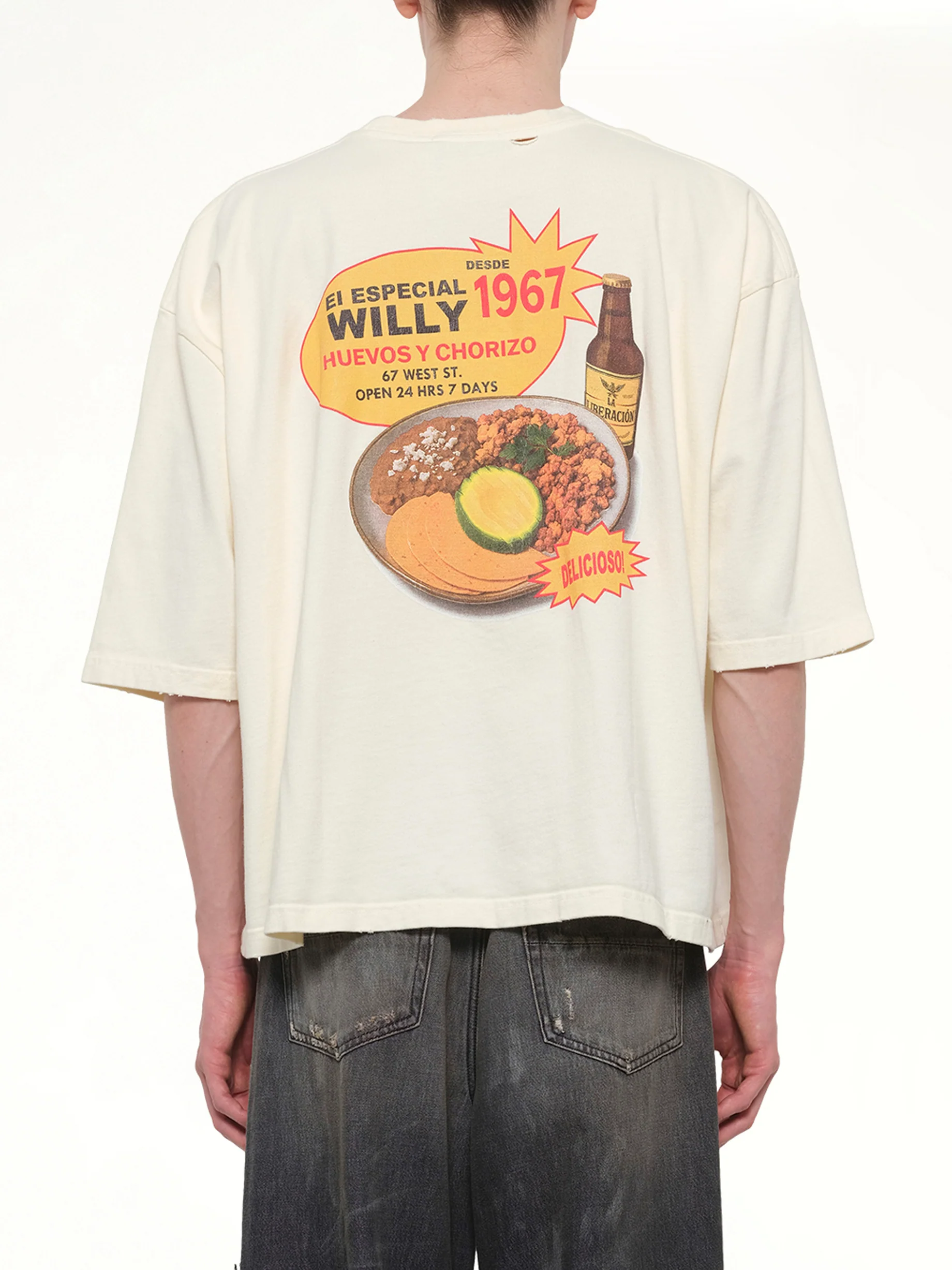 Willy's Taco Shop Buffalo T-Shirt in White - Image 5