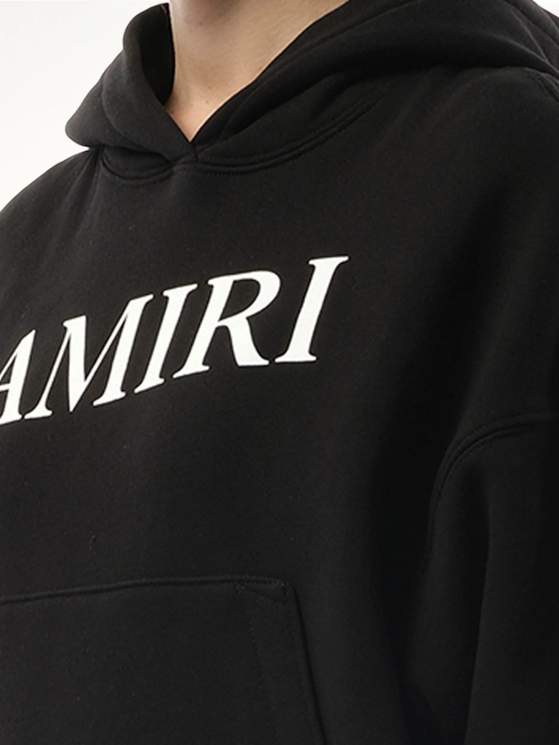 Amiri Core Logo Hoodie in Black/White - Image 3