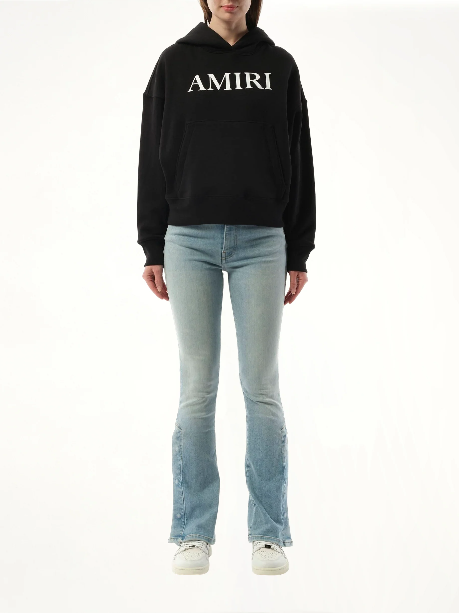 Amiri Core Logo Hoodie in Black/White - Image 4