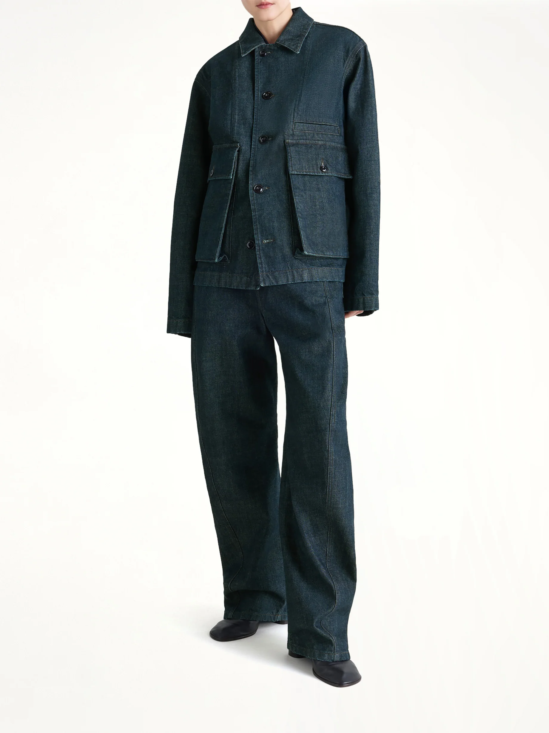 Boxy Jacket In Denim Indigo - Image 7
