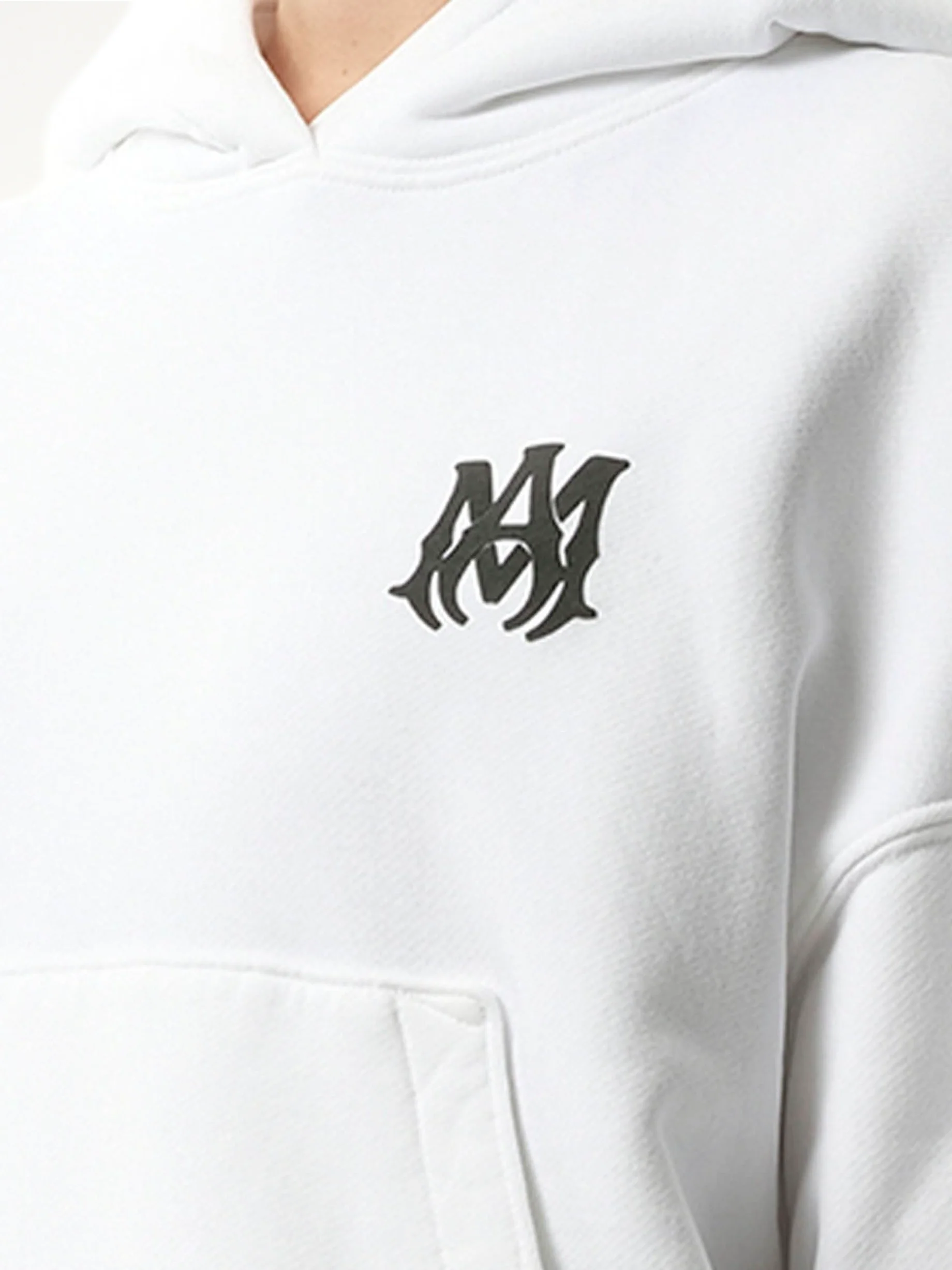 MA Core Logo Hoodie in White - Image 3
