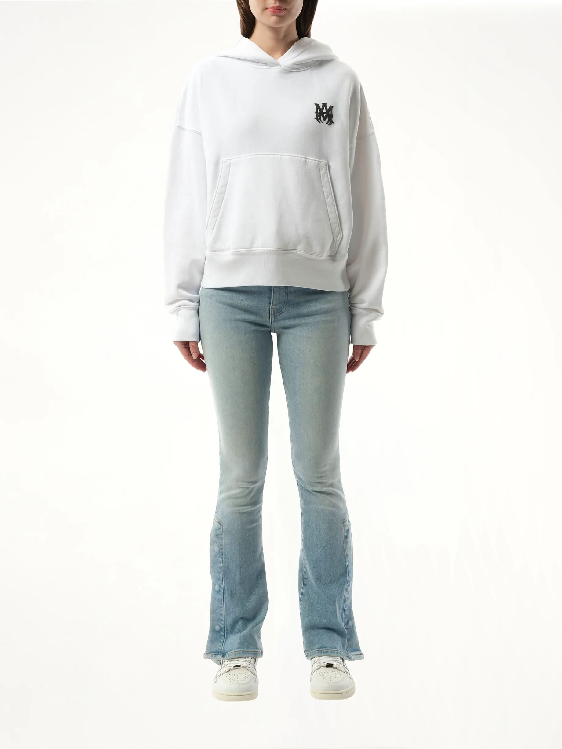 MA Core Logo Hoodie in White - Image 4