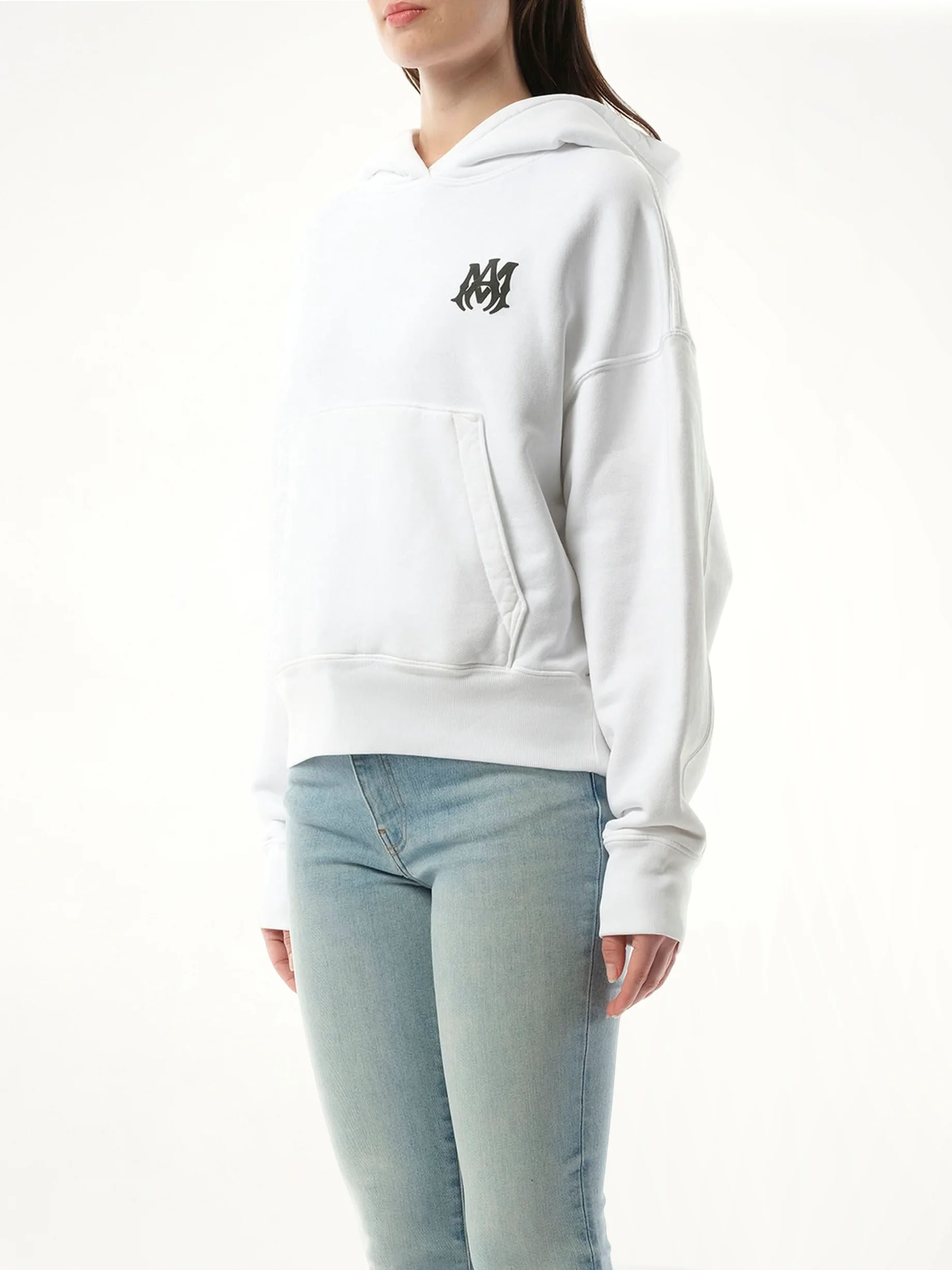 MA Core Logo Hoodie in White - Image 5