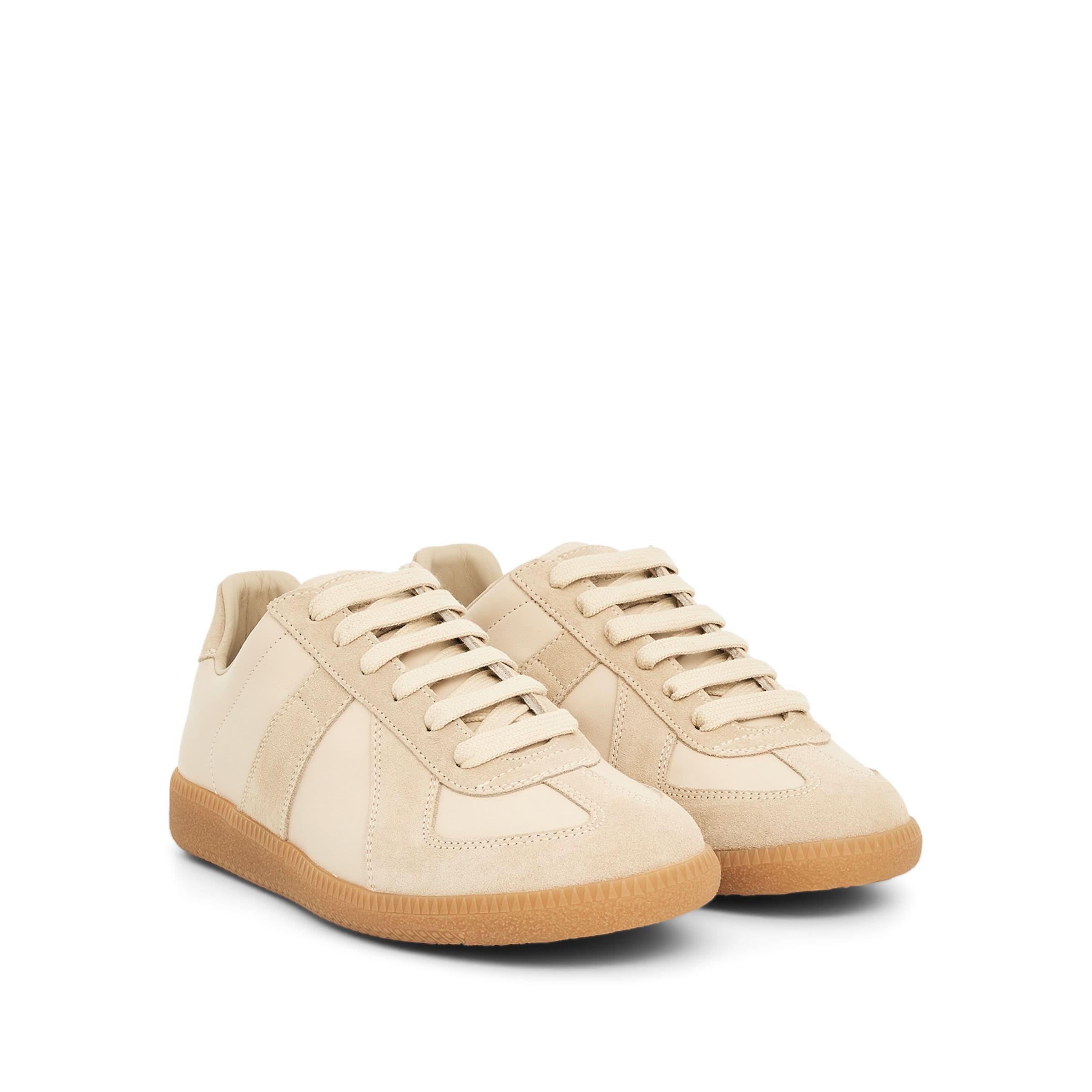 Replica Leather Sneaker in Lamb/Papyrus - Image 2