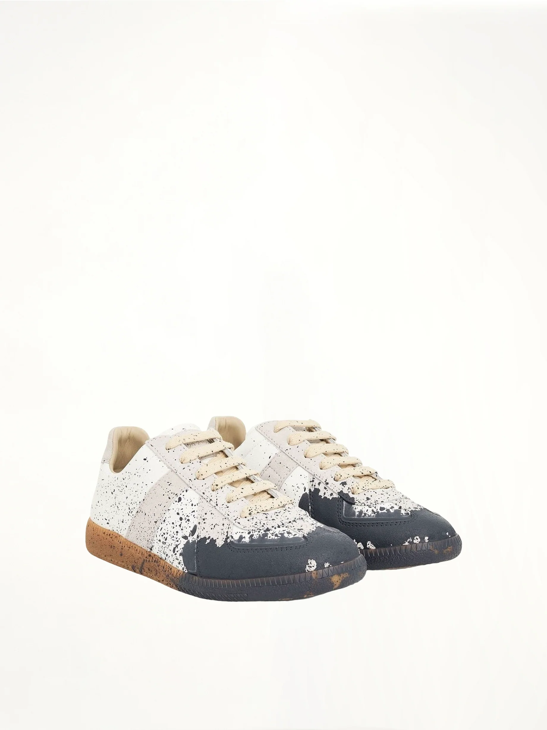 Replica Paint Splatter Sneaker in White/Pewter - Image 2