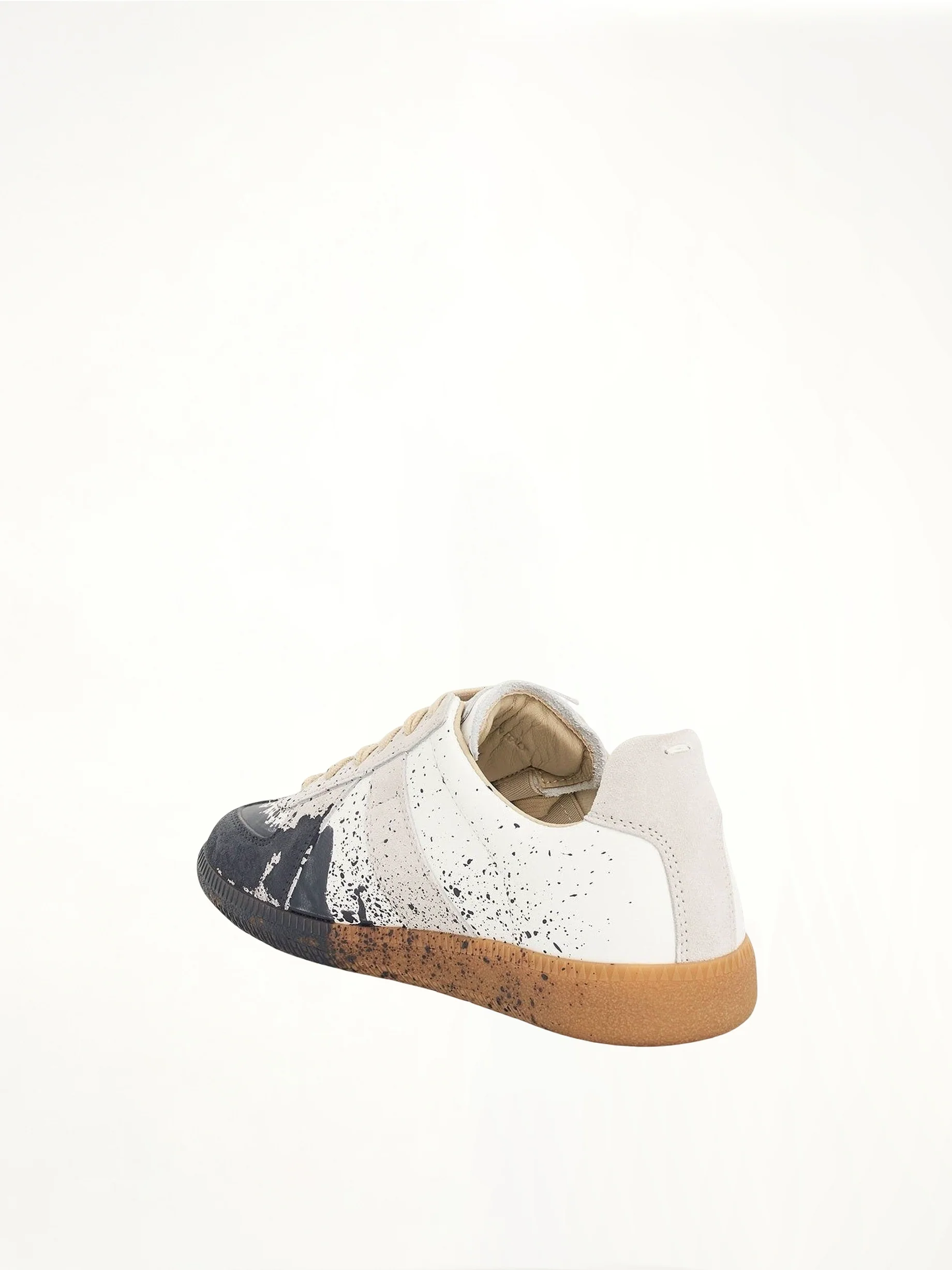 Replica Paint Splatter Sneaker in White/Pewter - Image 3