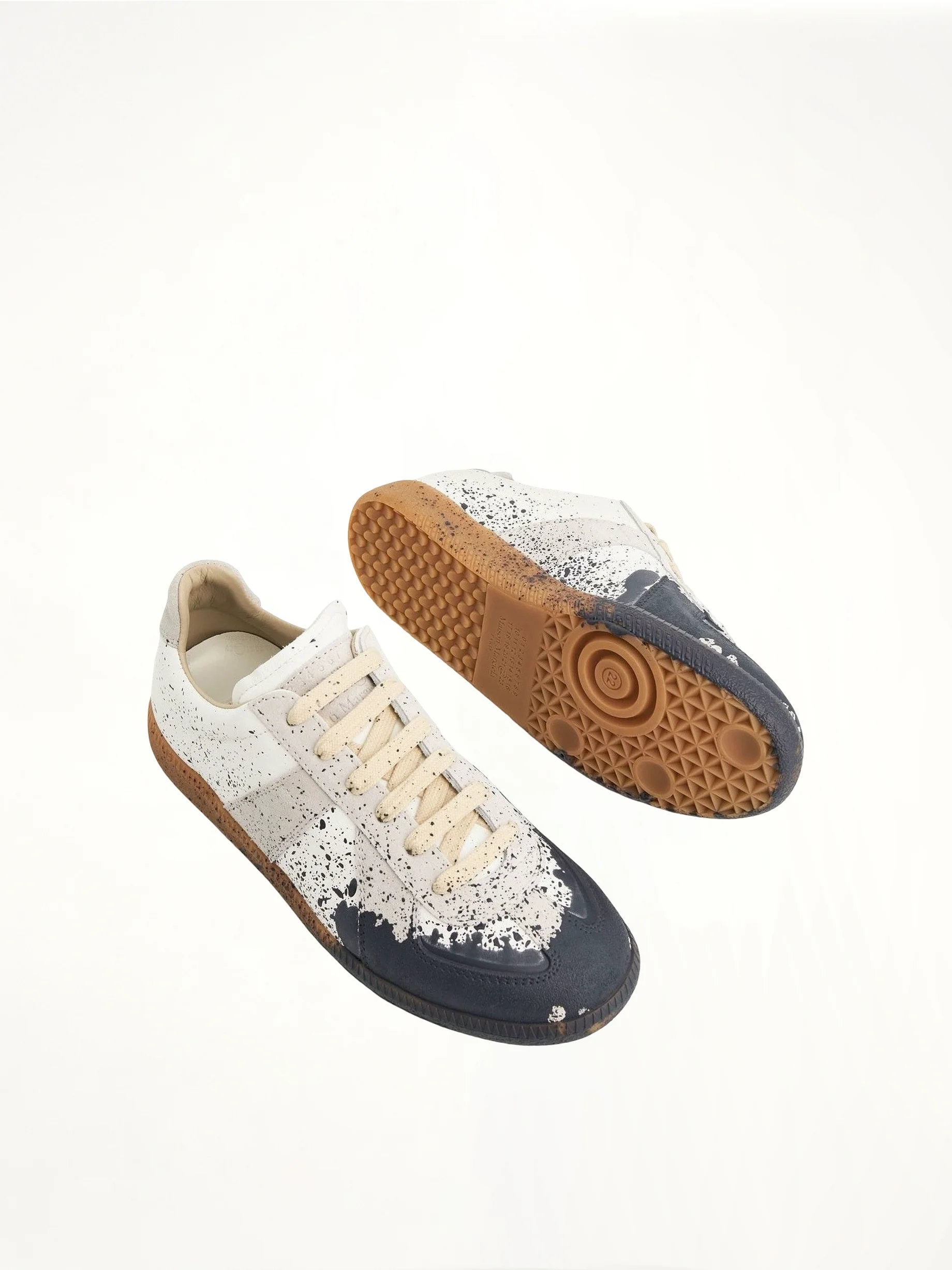 Replica Paint Splatter Sneaker in White/Pewter - Image 4