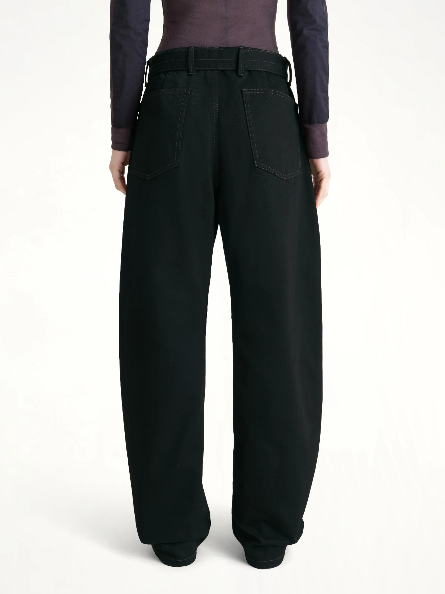 Twisted Belted Pants In Black - Image 5