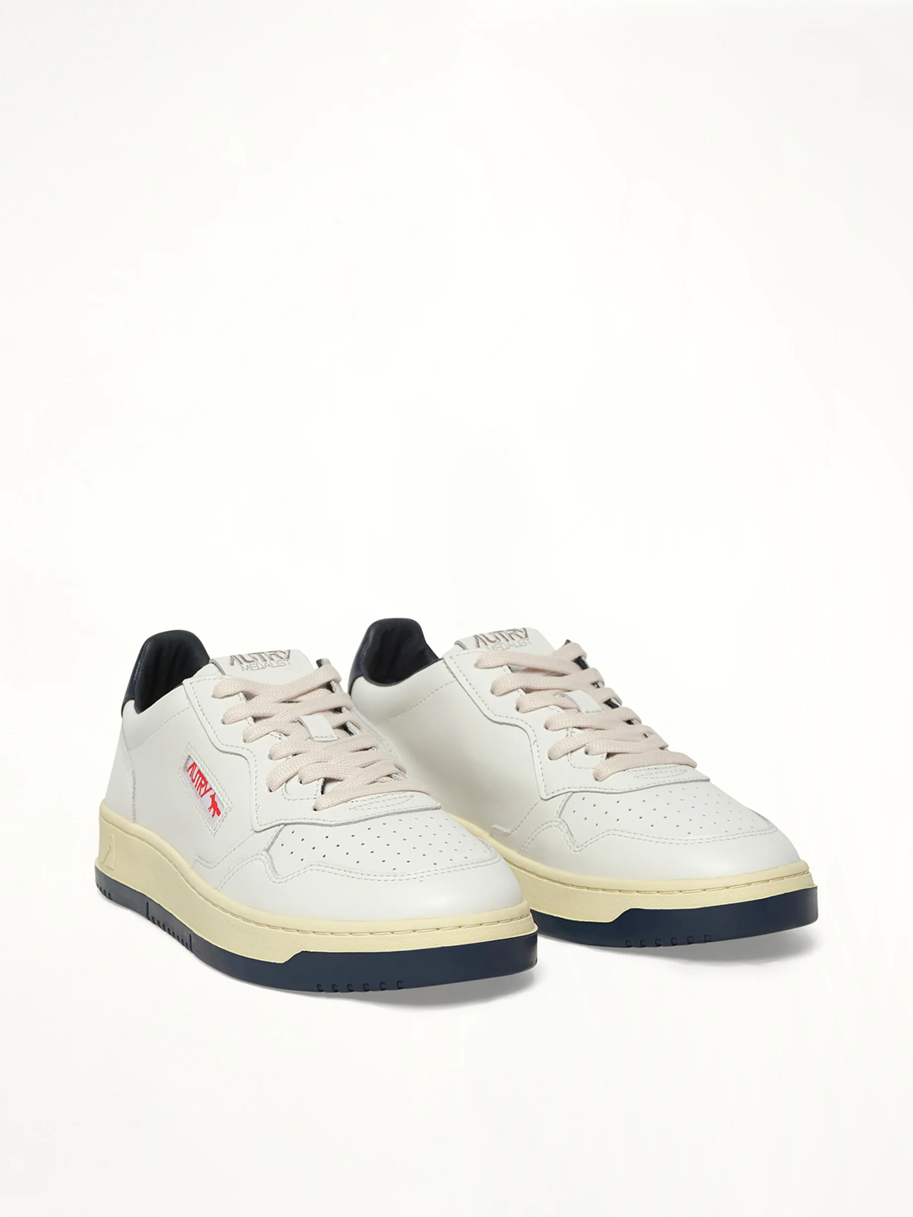 Maison Kitsune Medalist Sneaker in White/Blue - Image 2