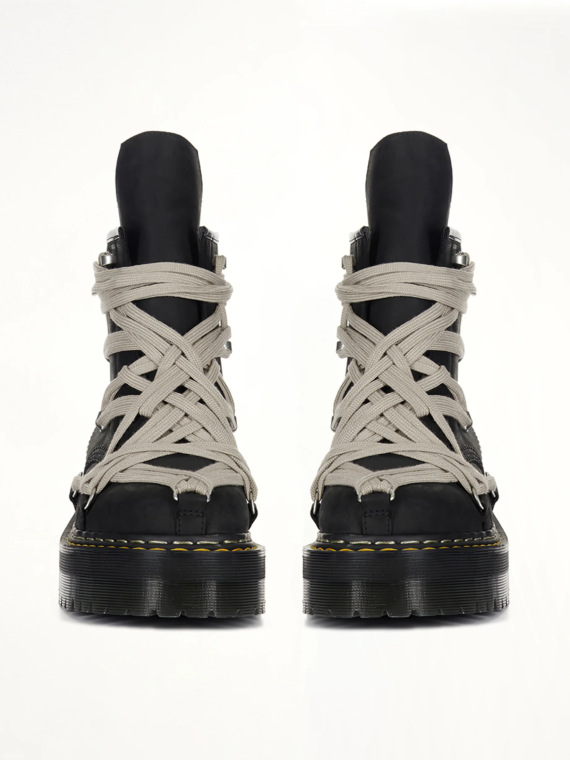 Rick Owens x Dr. Martens 1460 Quad Sole Megalace Boots in Black - Image 3