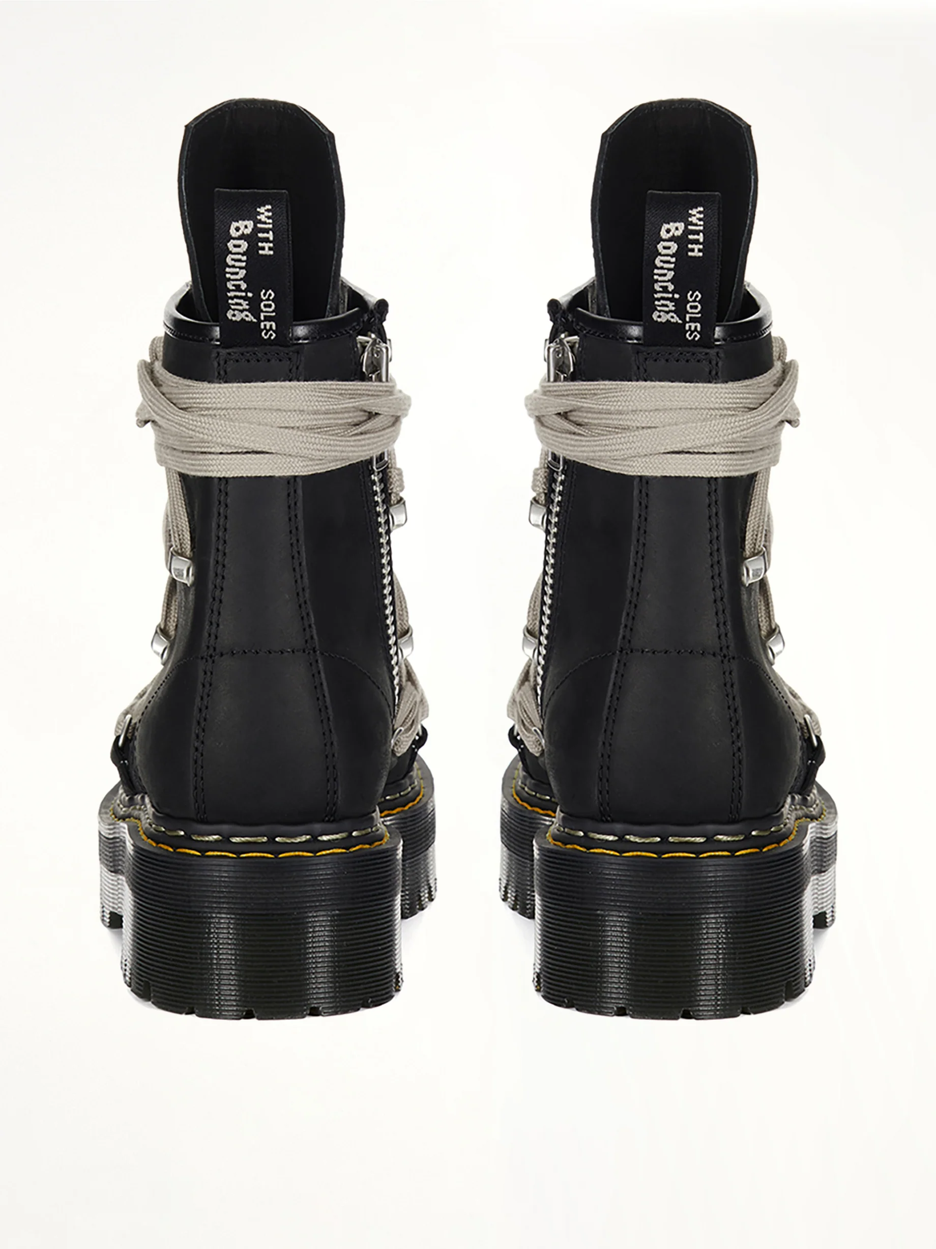 Rick Owens x Dr. Martens 1460 Quad Sole Megalace Boots in Black - Image 5