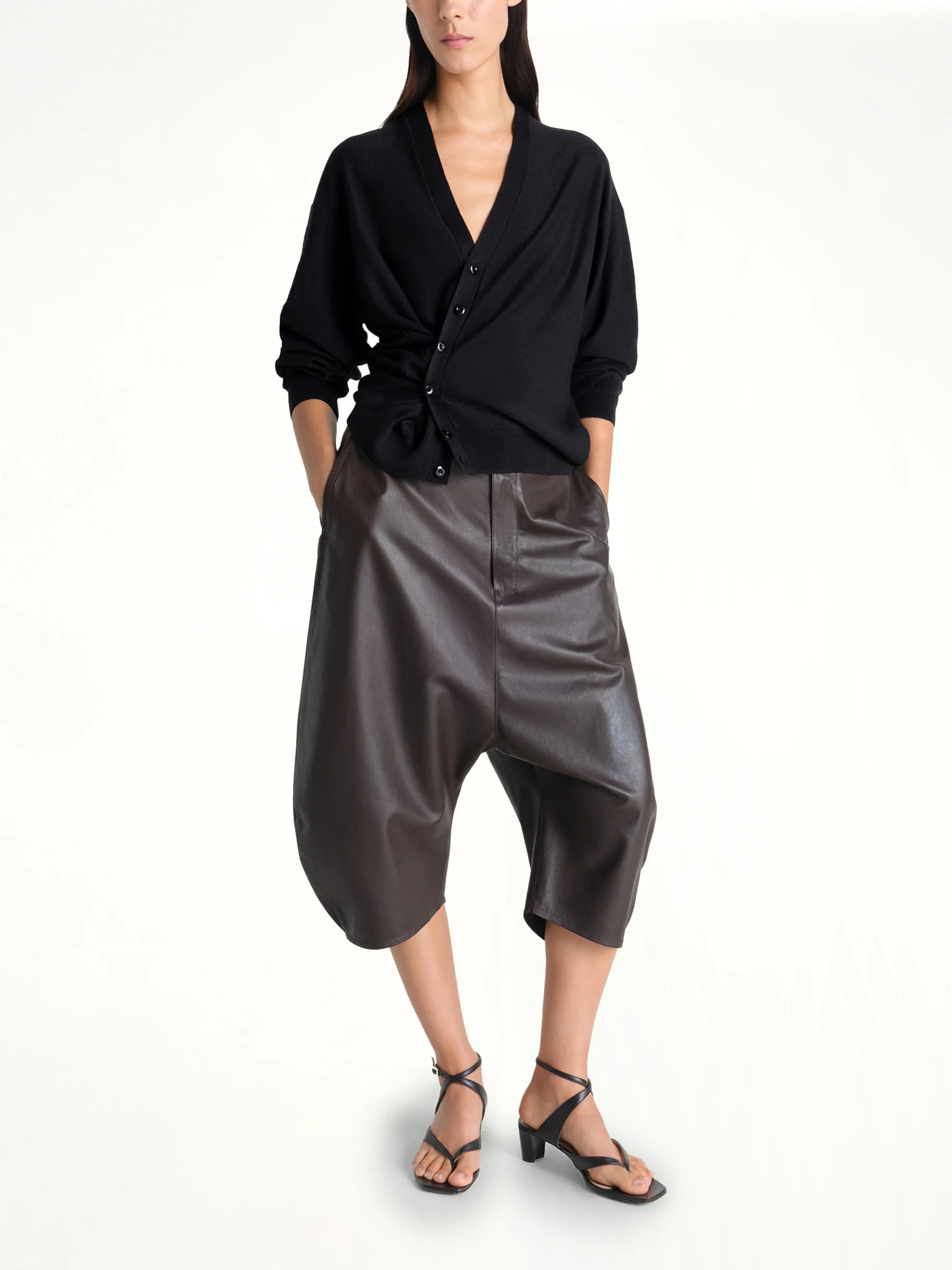 Twisted Cardigan in Black - Image 4