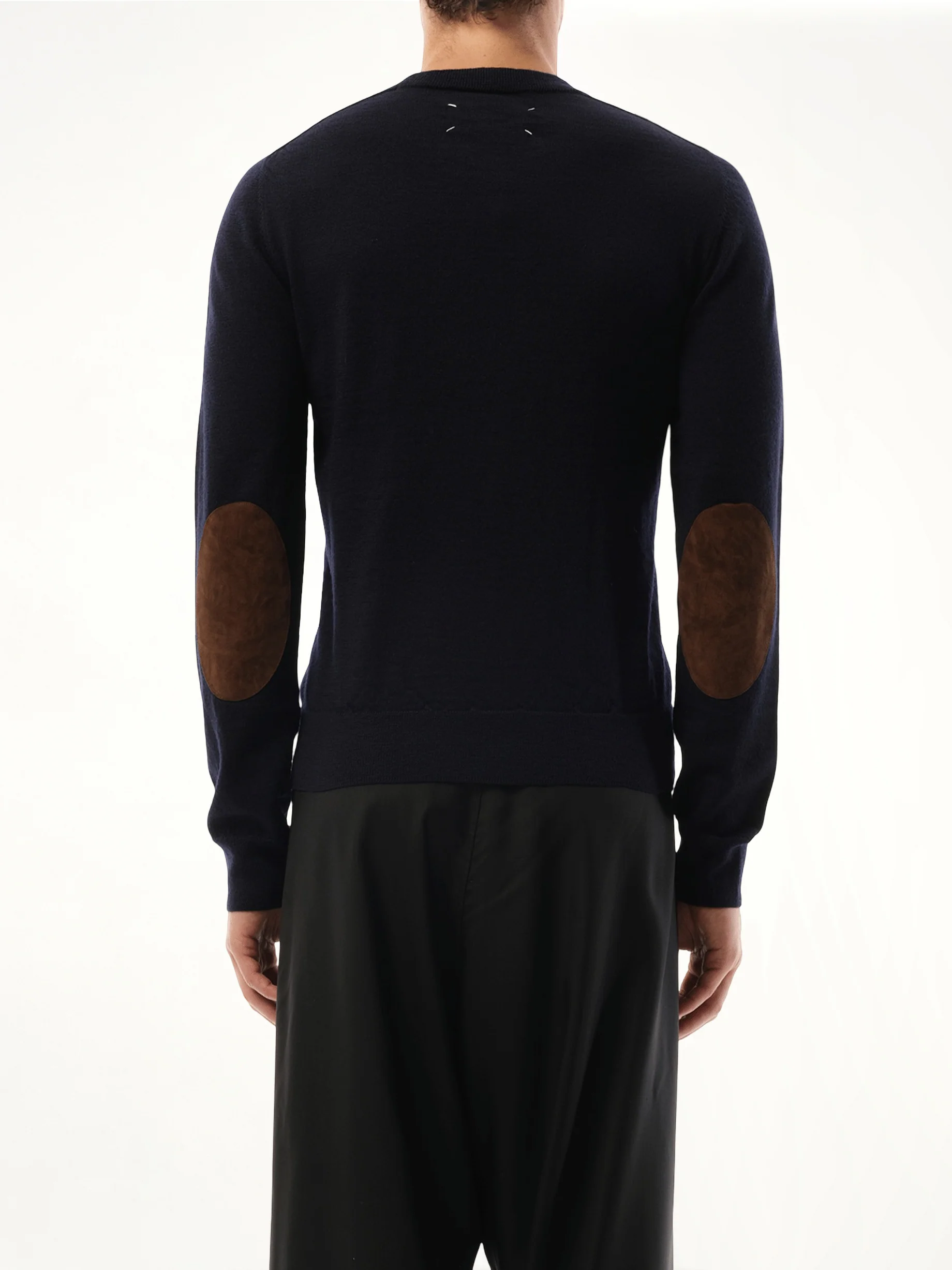 Wool Crewneck Sweater in Dark Blue - Image 6