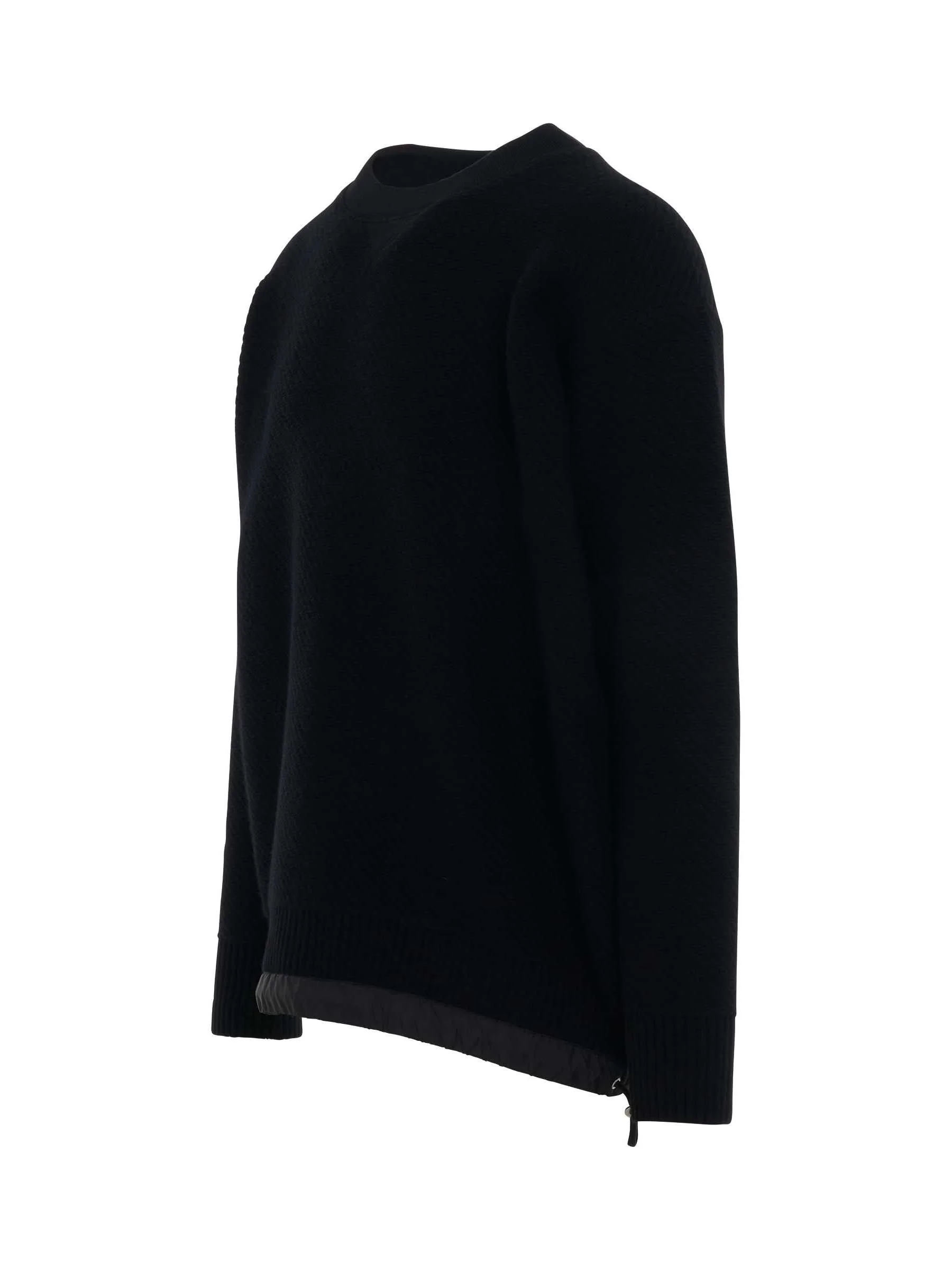 Wool Knit Pullover in Black - Image 2