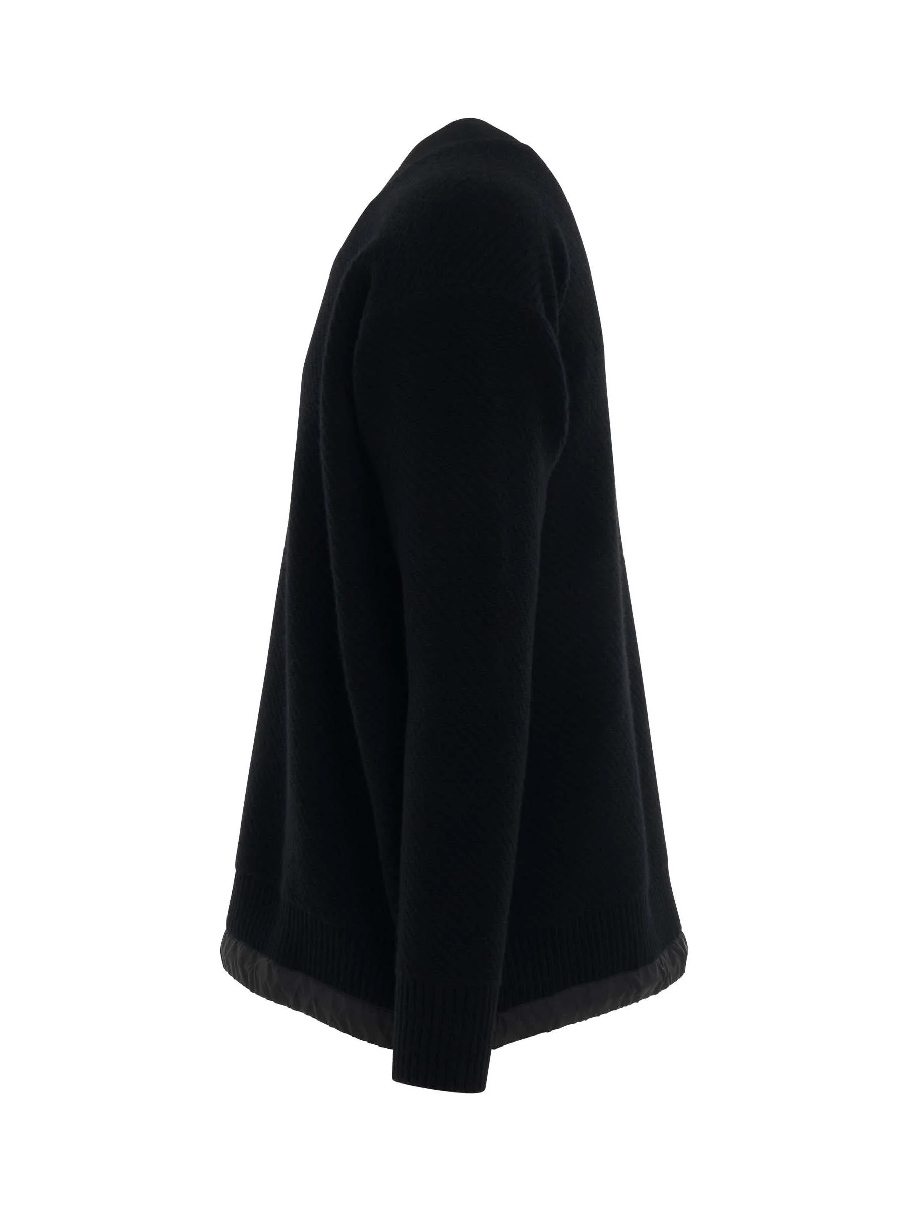 Wool Knit Pullover in Black - Image 3