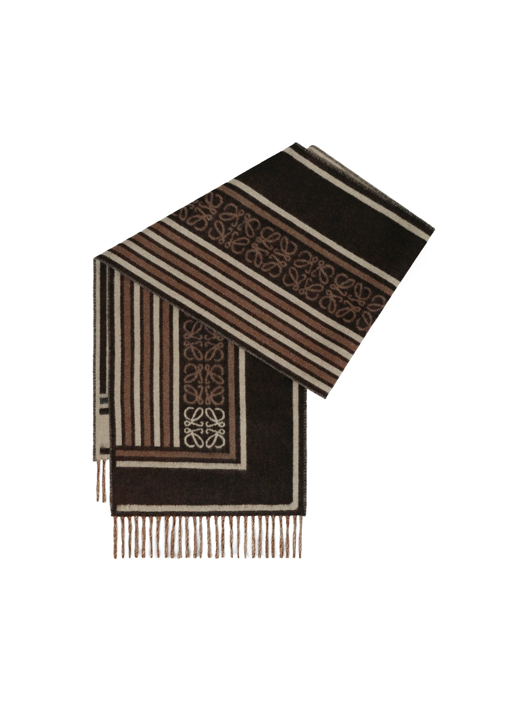 Wool Scarf in Dark Coffee - Image 2